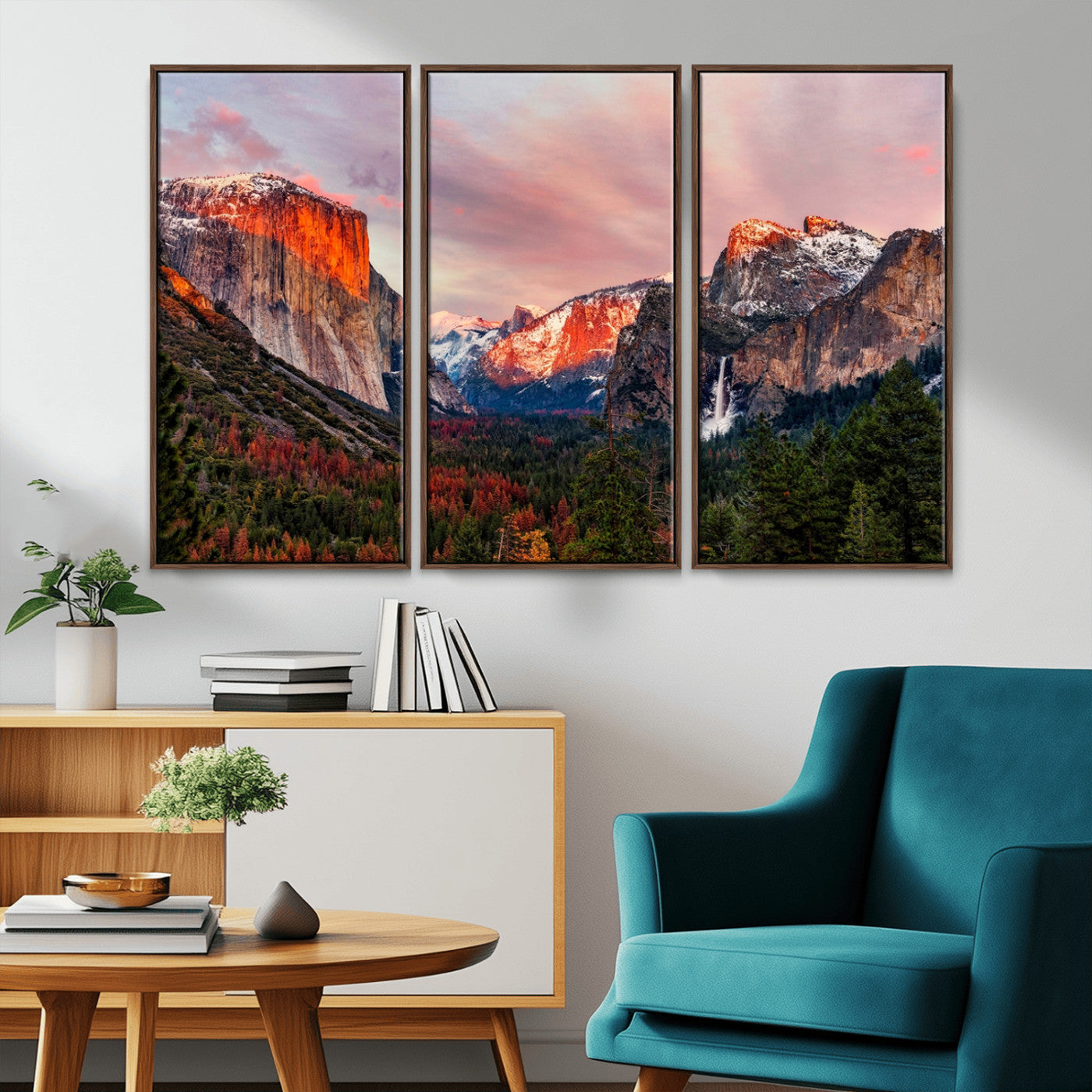 -Yosemite Half Dome Wall Art Canvas Print El Capitan