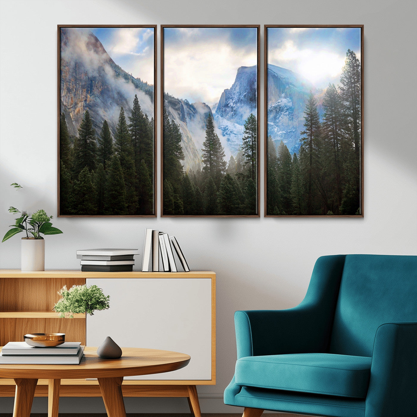 -Half Dome Yosemite Calinia Wall Art Canvas Print El Capitan