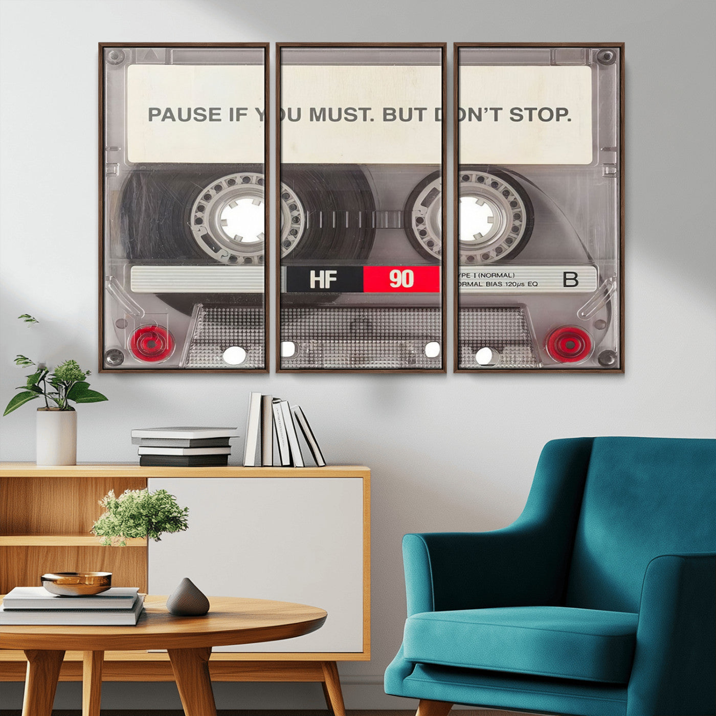 -Music Cassette Iconic Wall Art Canvas Print