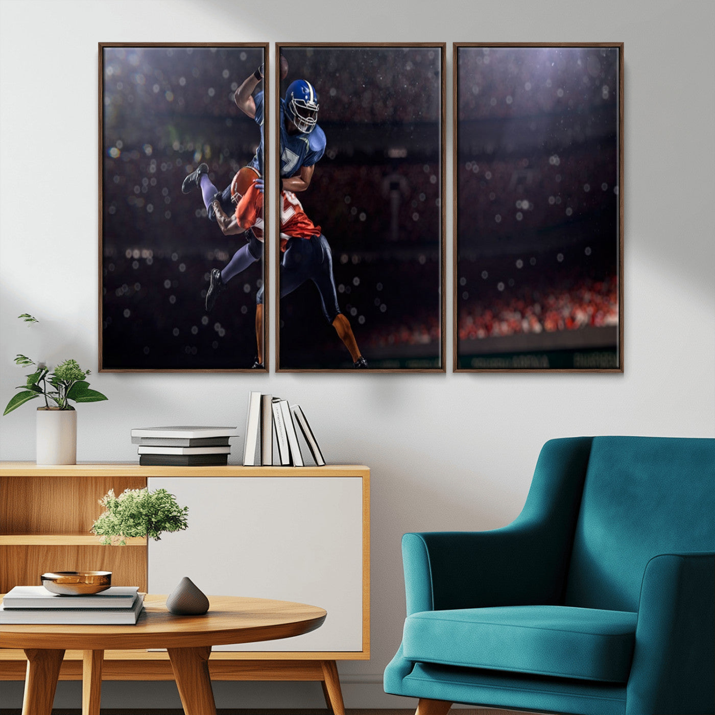 68009-MGV-CV-36X24-American Football Wall Art Canvas Print, Stadium Sport Wall Art Print