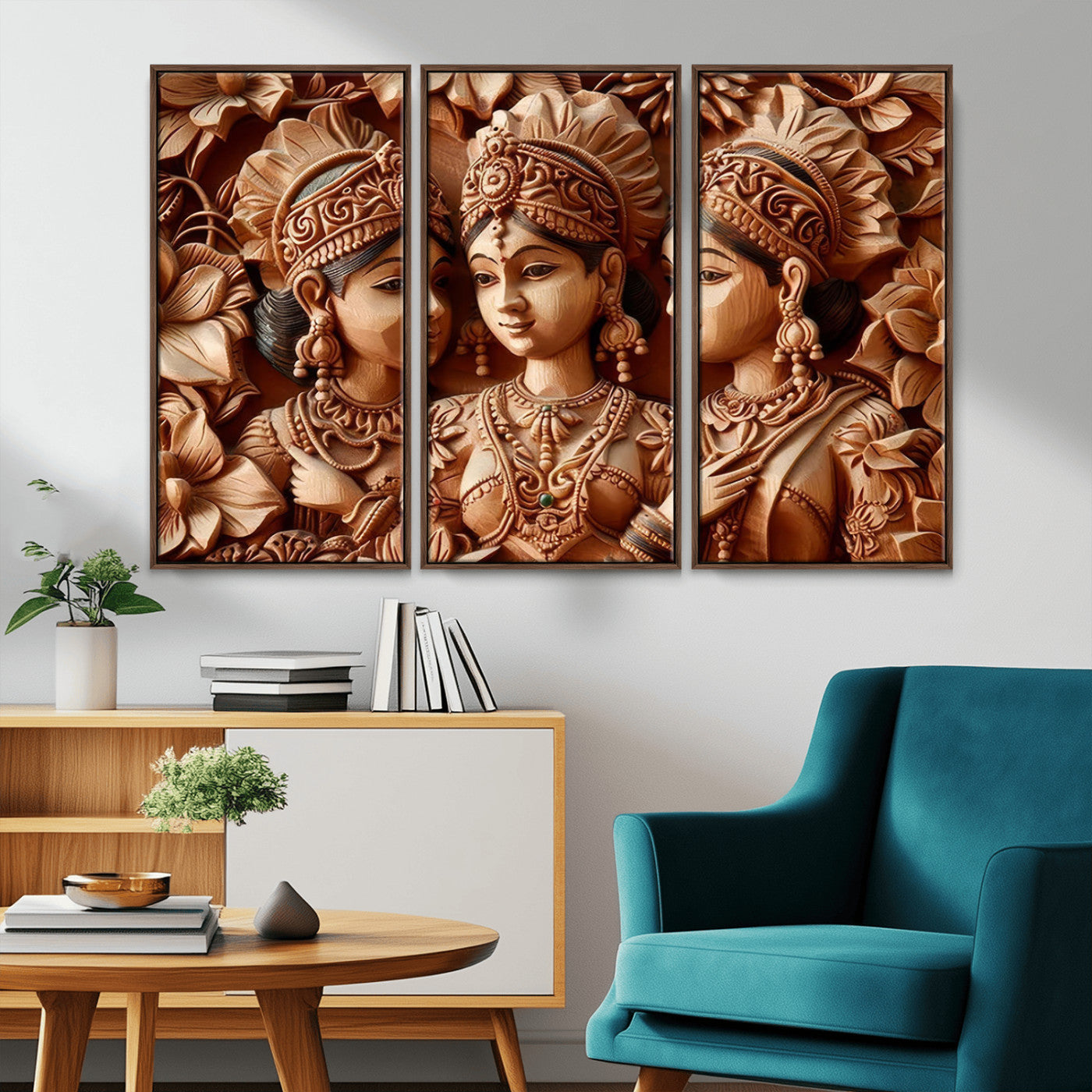 89522-MGV-CV-36X24-Indian Woman Statue Wall Art Canvas Print