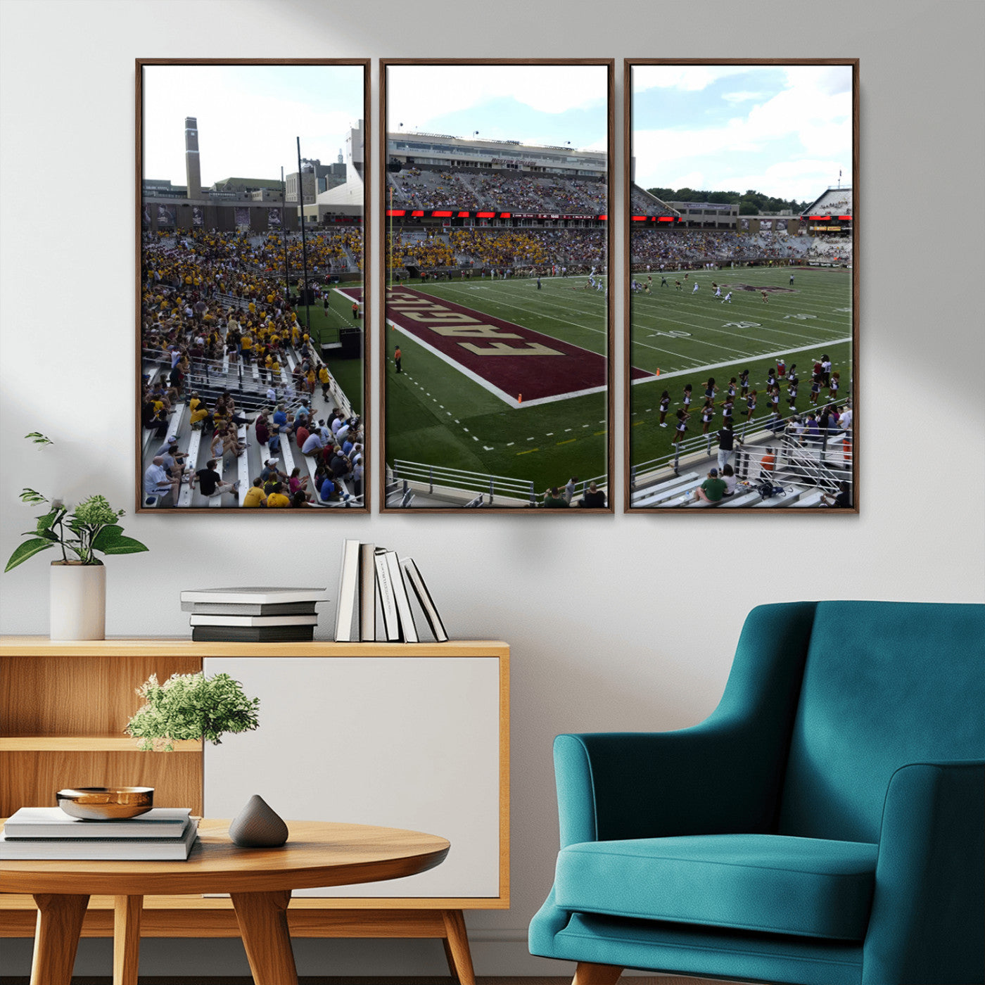 -Boston College Eagles Football Team Print - Boston Alumni Stadium Wall Art Canvas Print