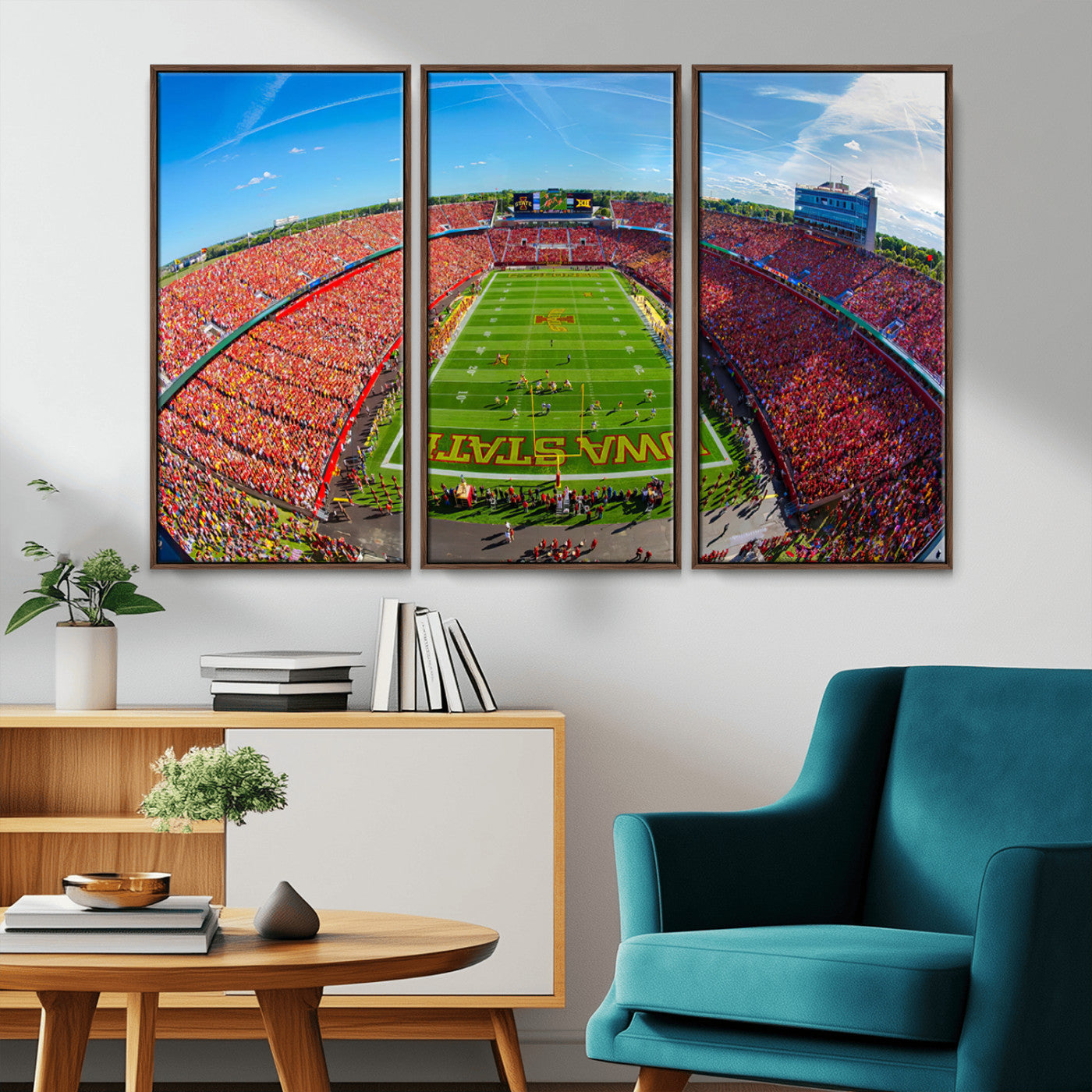 -Iowa State University Cyclones Football Team Print - Ames Jack Trice Stadium Art Canvas Print
