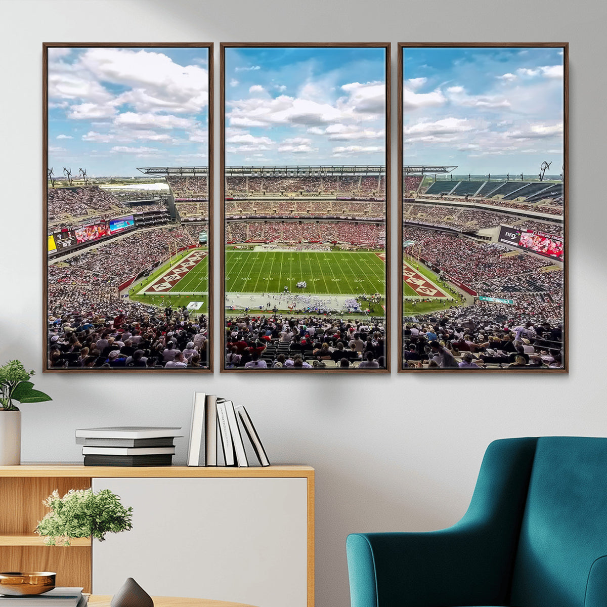 29243-PAN-FL-20X10 - The Temple University Owls Athletics Team Print - Philadelphia Lincoln Financial Field Stadium Wall