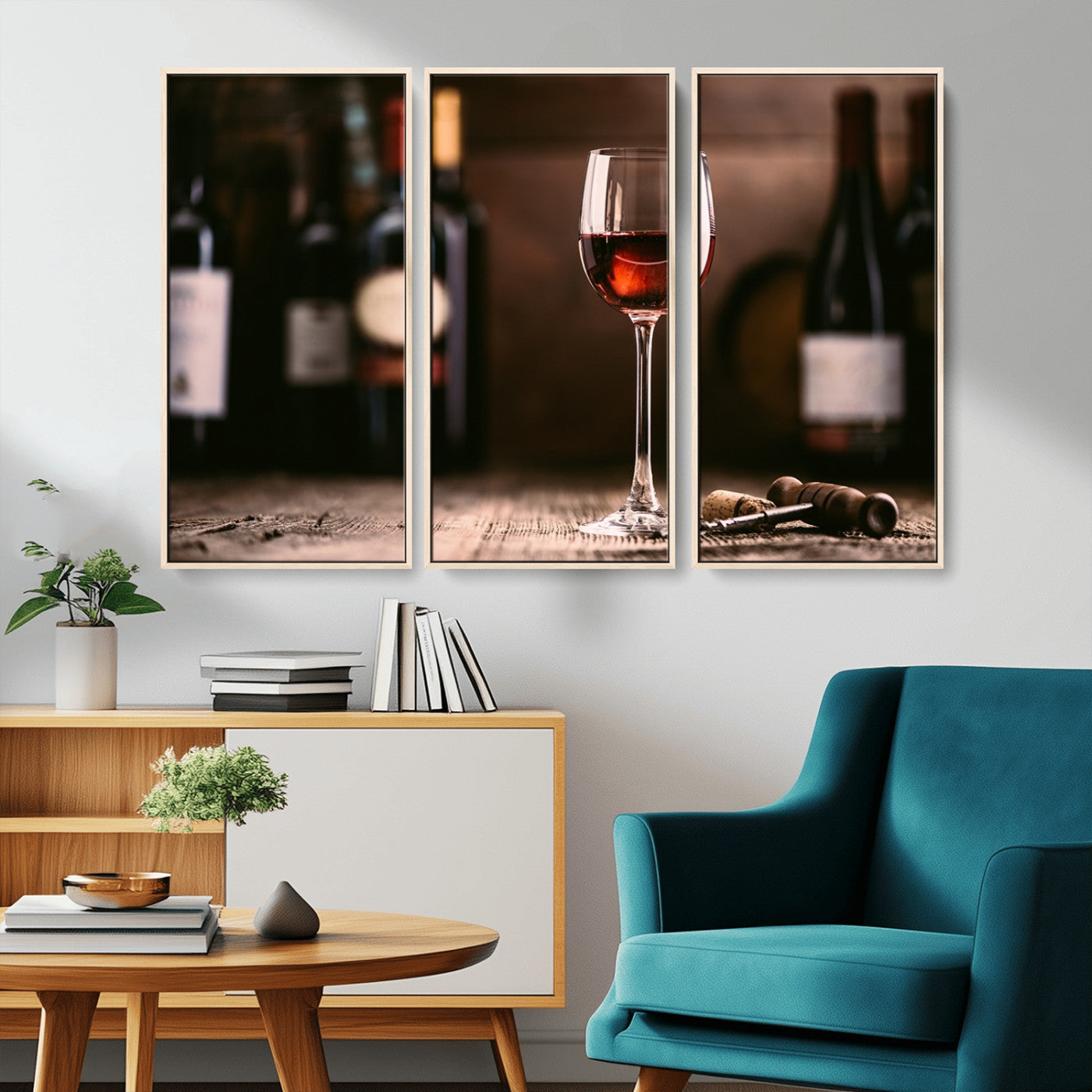 -Red Wine and Bottle Canvas Print