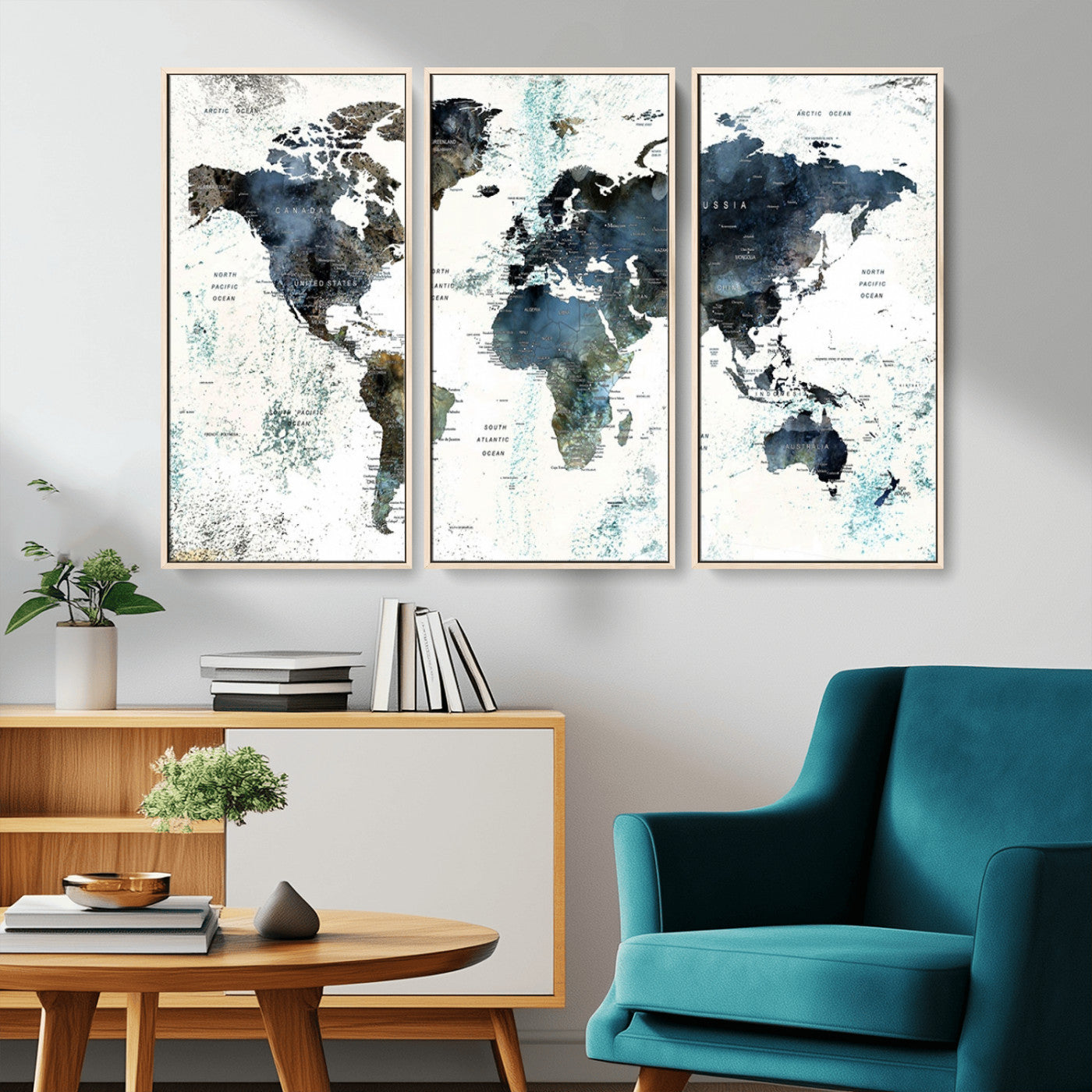 75398-MGV-CV-36X24-Push Pin World Map Canvas Print – Travel Tracker Wall Art for Couples, Perfect Anniversary Gift for Home or Office Decor