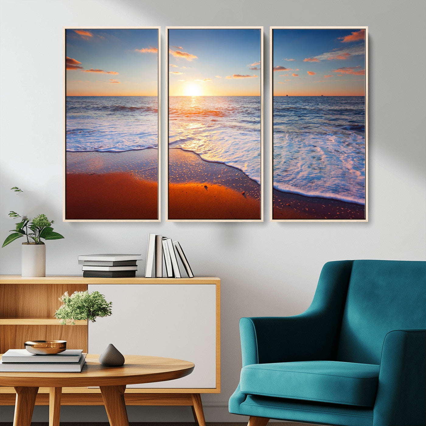 96736-MGV-CV-36X24-Ocean Beach Canvas Wall Art Beach Canvas, Coastal Sunset Tropical Island Beach Sunset Artwork Print