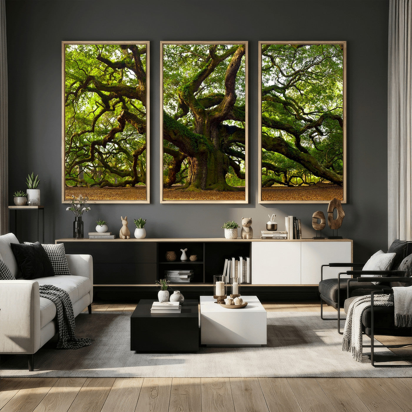 29407-MGV-CV-36X24 - Angel Oak Tree Wall Art Canvas Print | Large Forest Tree Nature Photography Print on Canvas