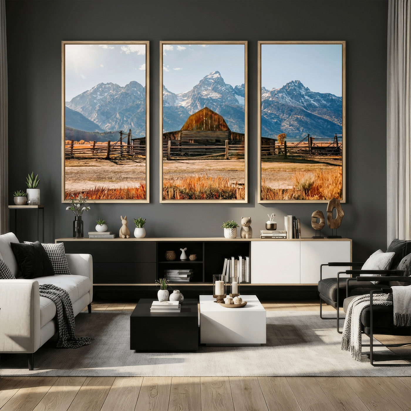 26513-MGV-CV-36X24 - Vintage Old Barn Field Wall Art Canvas Print for Farmhouse Decor - Rustic Barn Wall Art Canvas Print