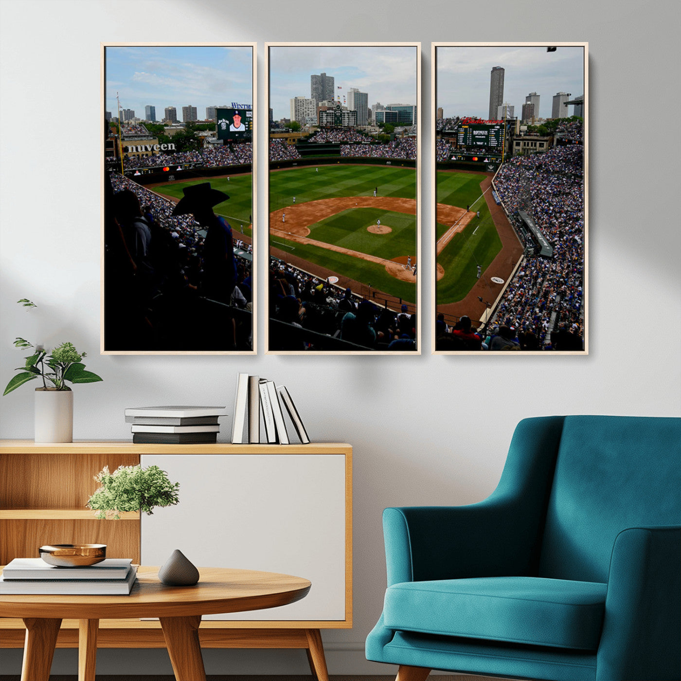 -Chicago Cubs Baseball Team Print - Wrigley Field Stadium Wall Art Canvas Print