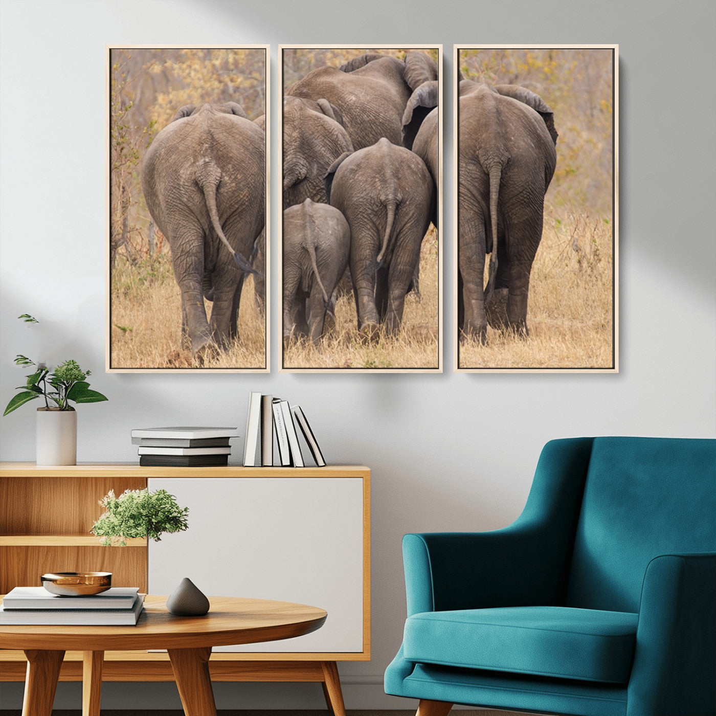 -Wild Elephant Wall Art Canvas Print