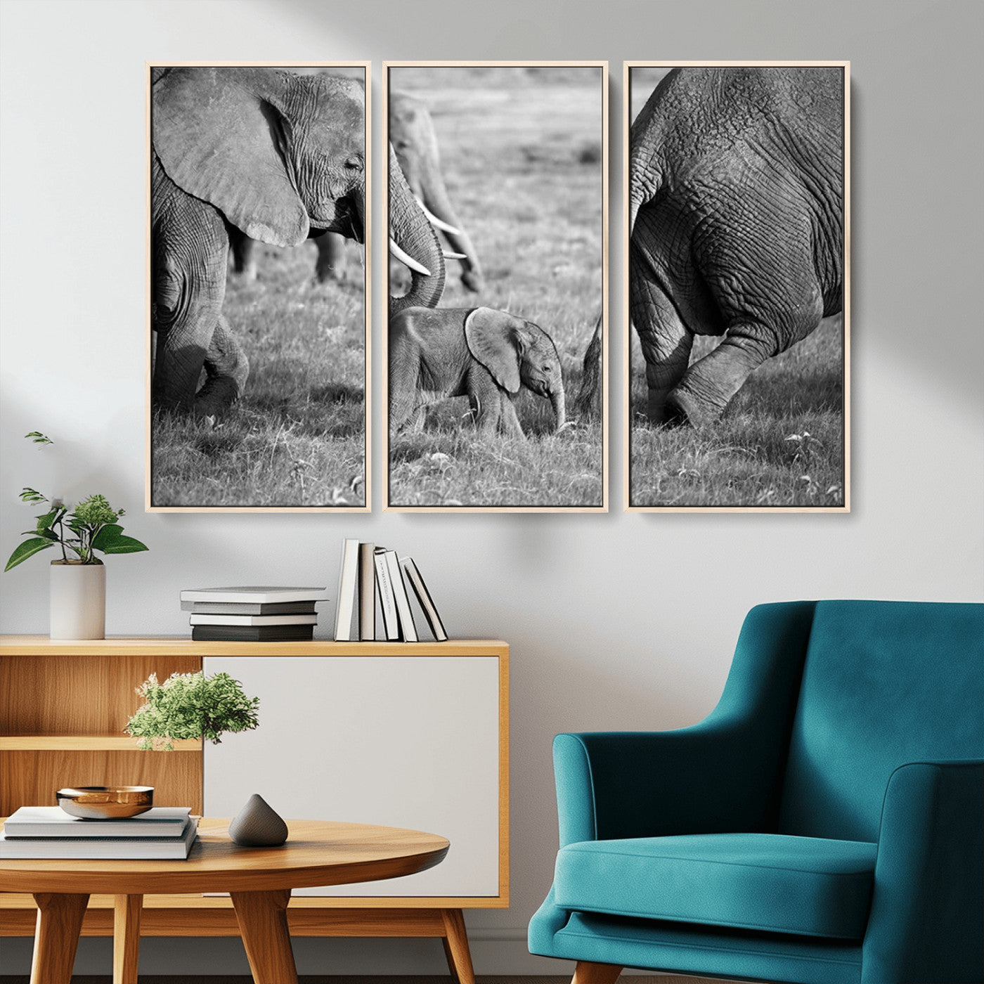 -Wild Elephant Wall Art Canvas Print