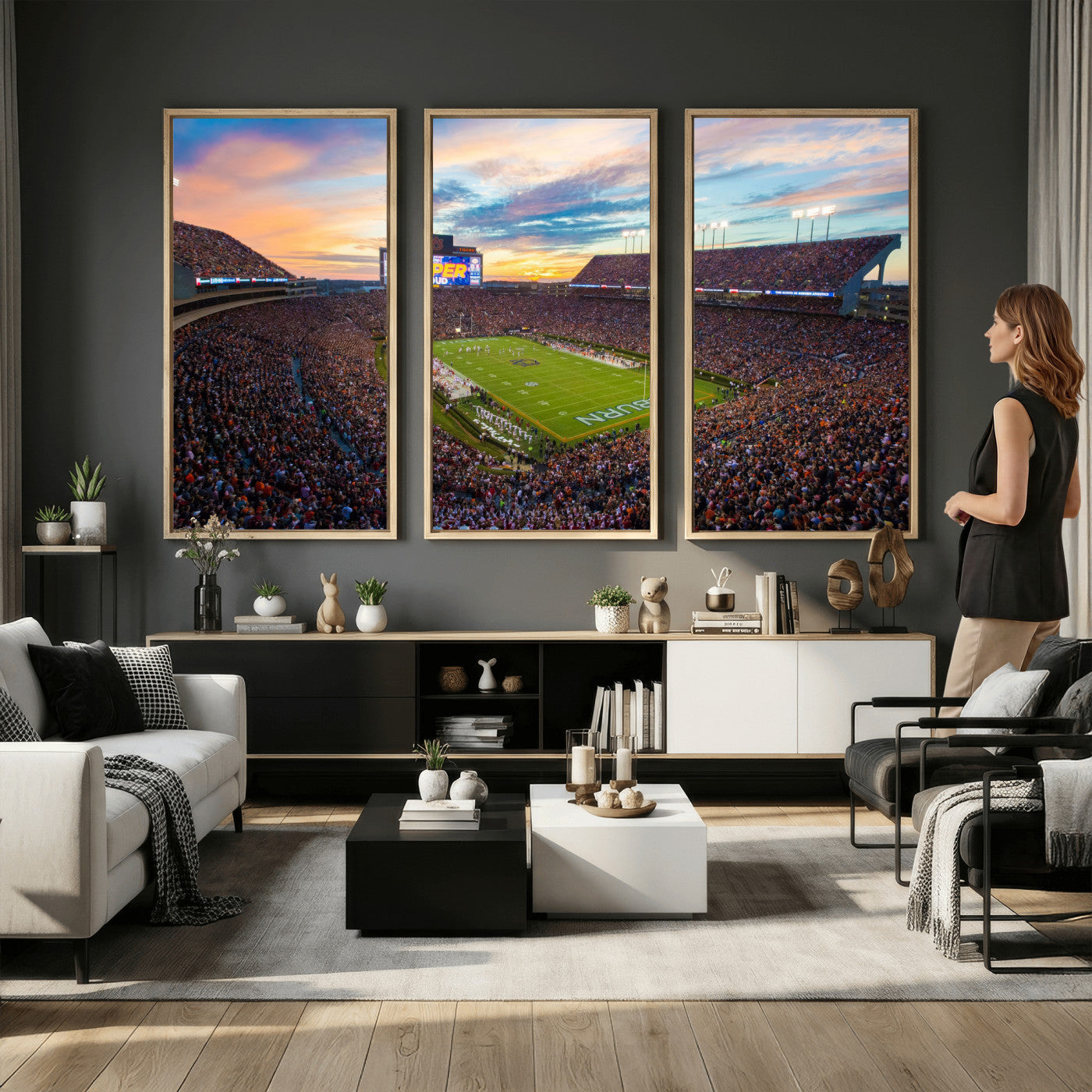 75203764-MGV-CV-36X24 - Jordan-Hare Stadium Auburn Tigers Football Stadium Canvas Wall Art