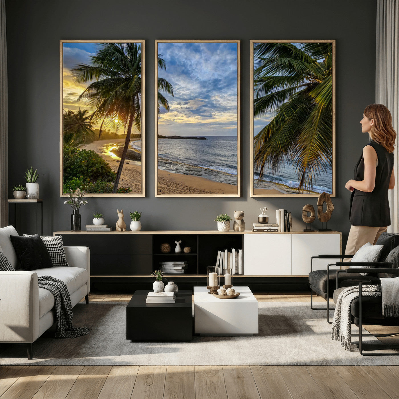 40002010-MGV-CV-36X24 - Mar Chiquita Beach Puerto Rico Canvas Wall Art, Manati Caribbean Coastal Photography Print, Tropical Ocean Sunset Decor