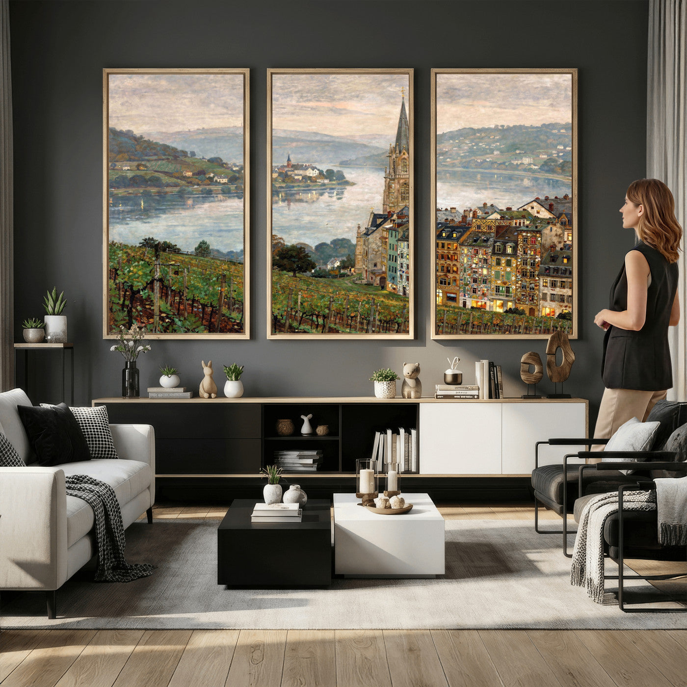 62626662-MGV-CV-36X24 - Mosel City Mosel River by Nicolai Astudin Wall Art Canvas Print