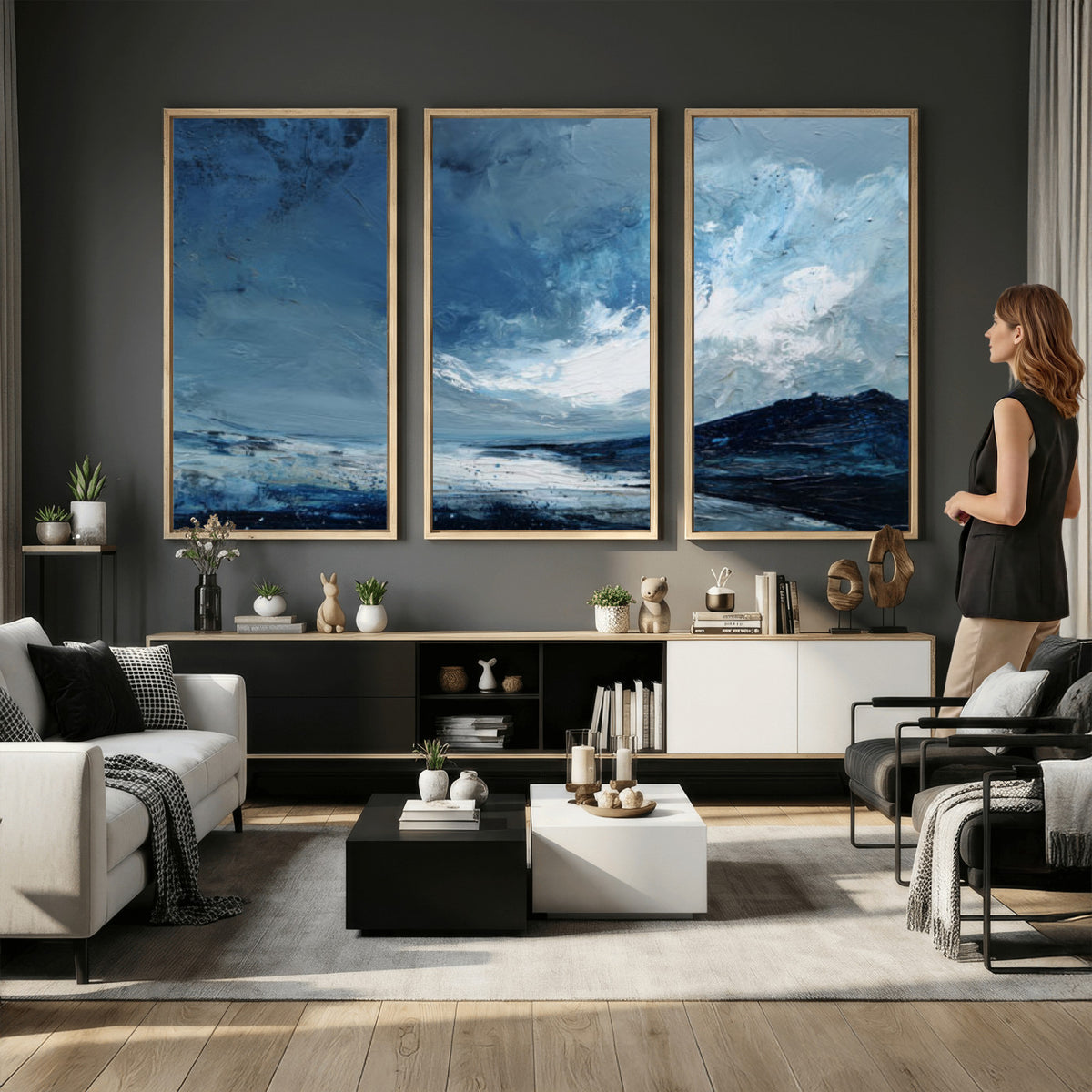 66685630-MGV-CV-36X24 - Extra Large Abstract Wall Art Canvas Print