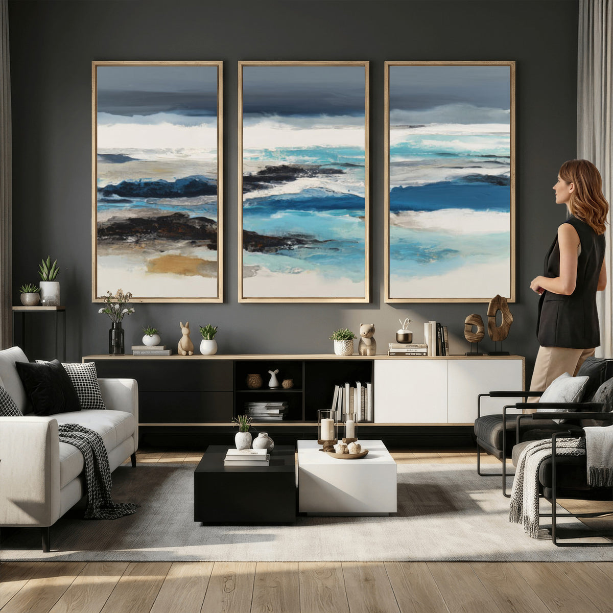 53645131-MGV-CV-36X24 - Extra Large Abstract Wall Art Canvas Print