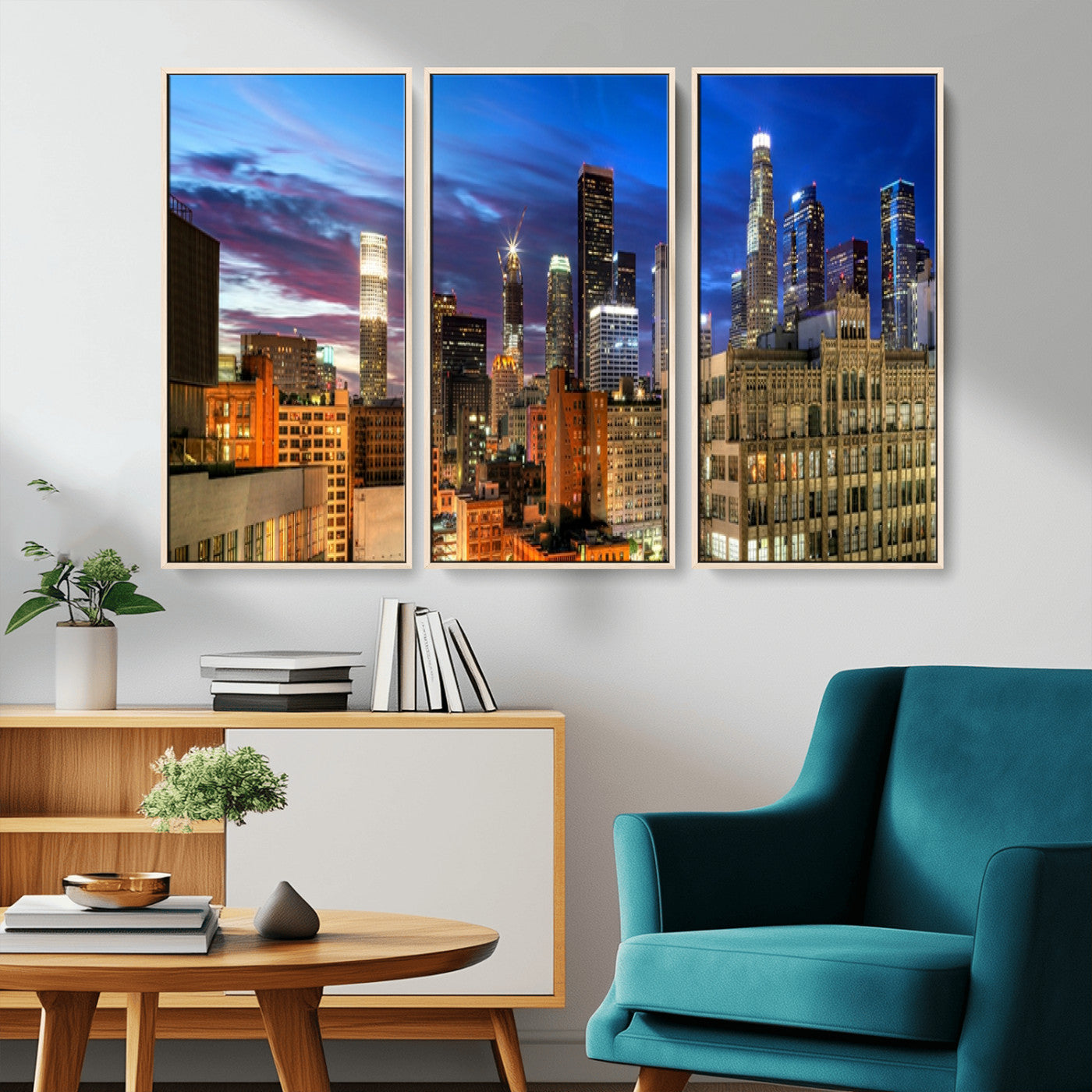 -Los Angeles Night Wall Art Canvas Print