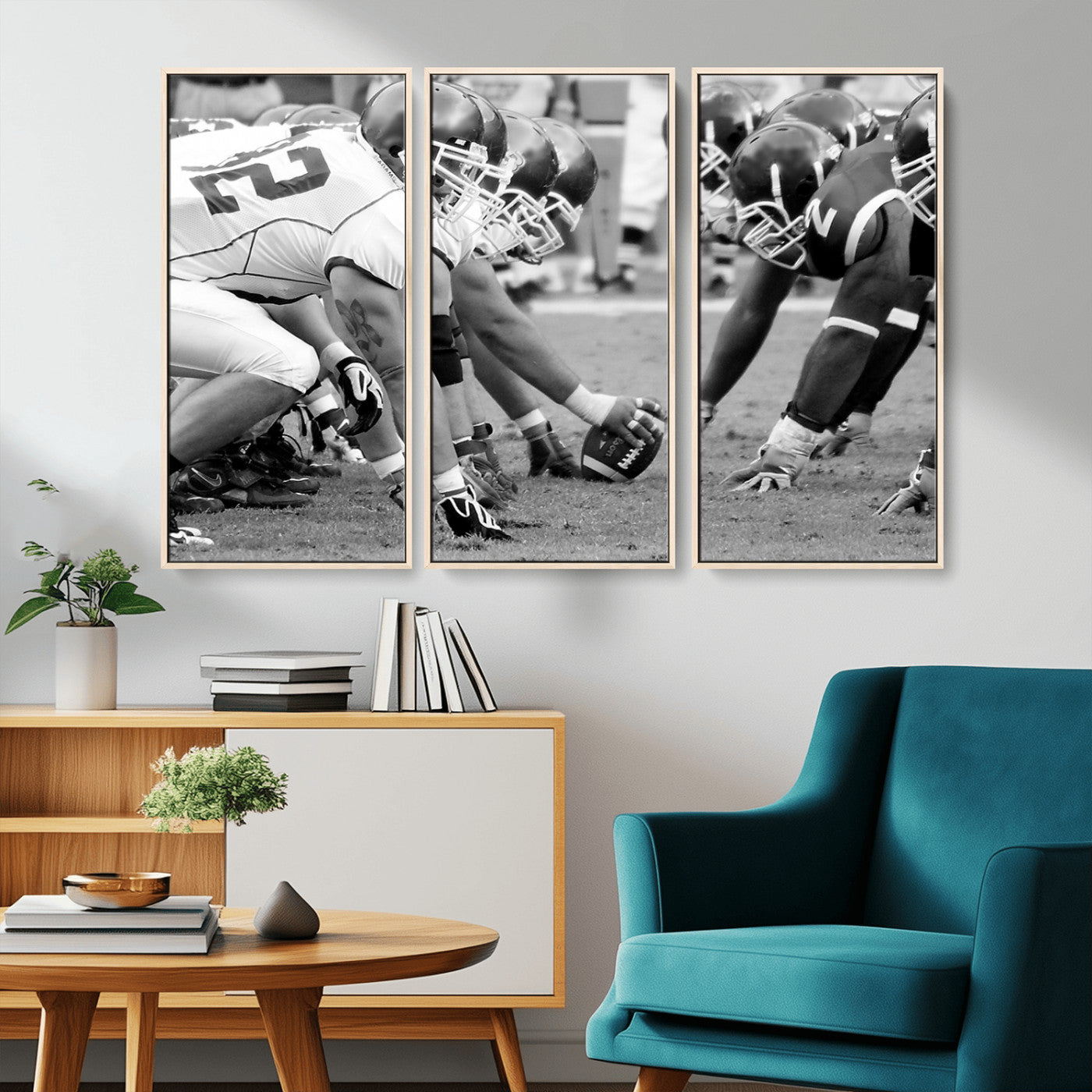 -American Football Player Wall Art Canvas Print