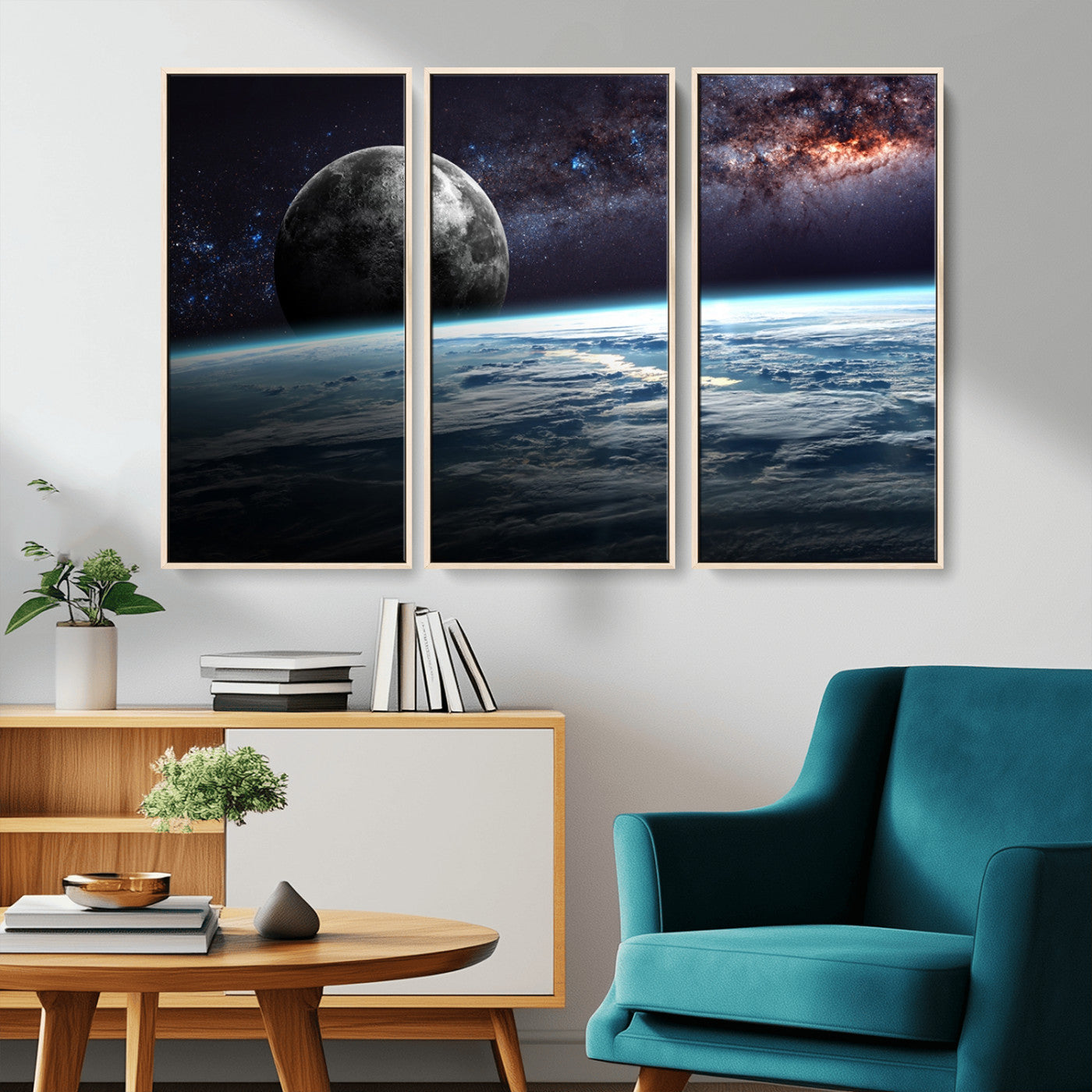 -Space and Planet Canvas Print
