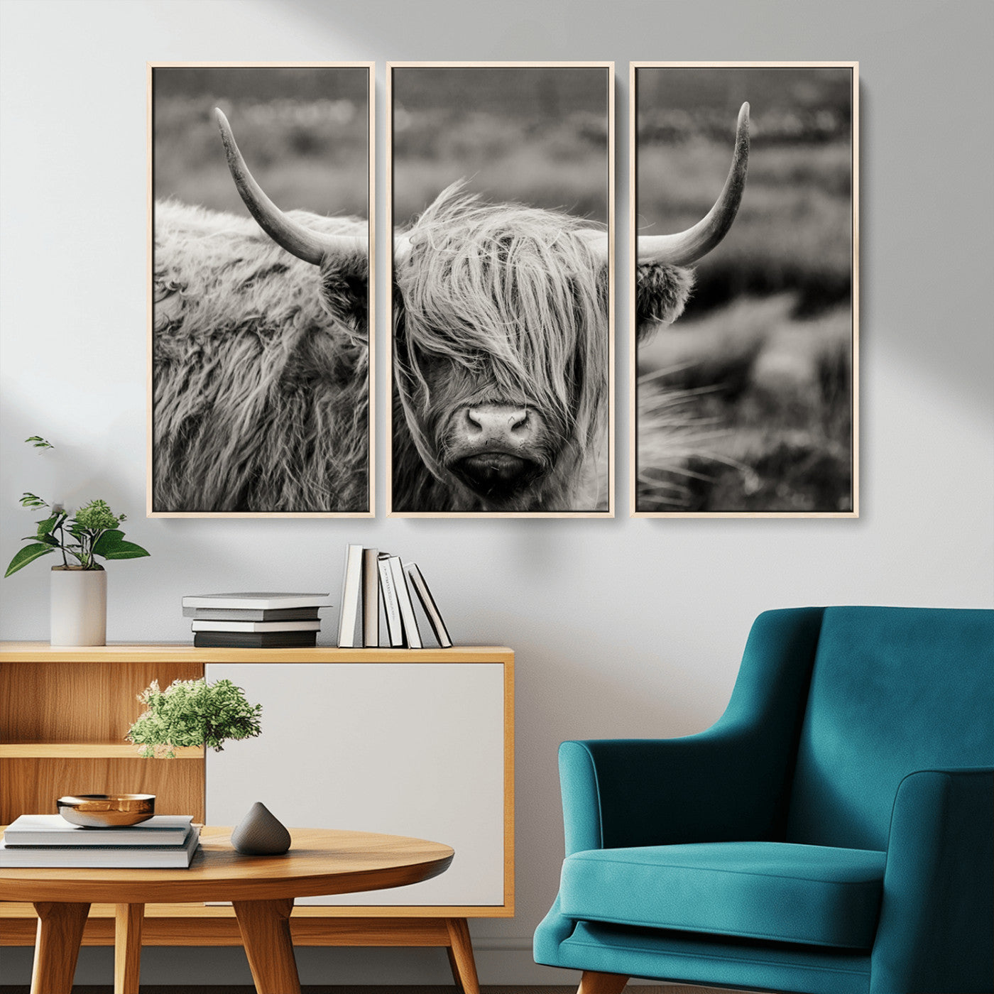 -Cow Focus Canvas Wall Art Print