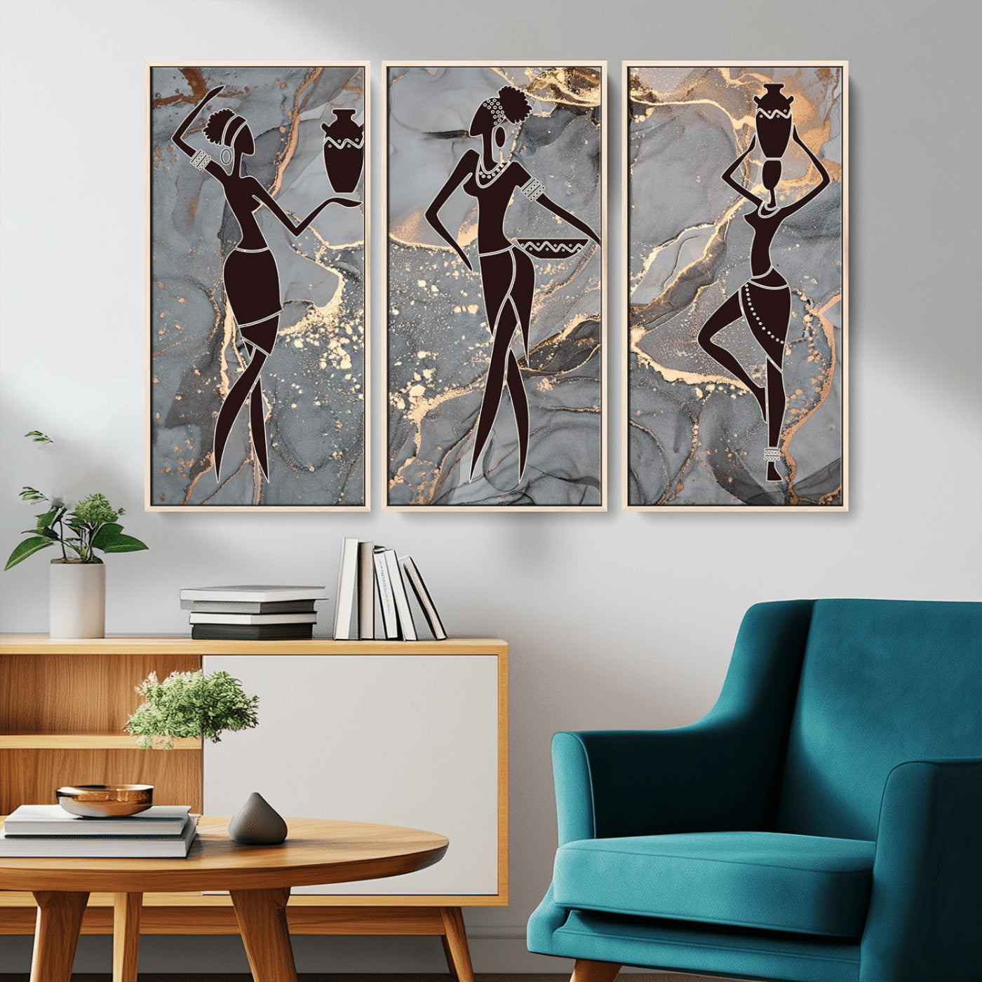 25097-MGV-CV-36X24-Abstract African Womens Art Canvas Print