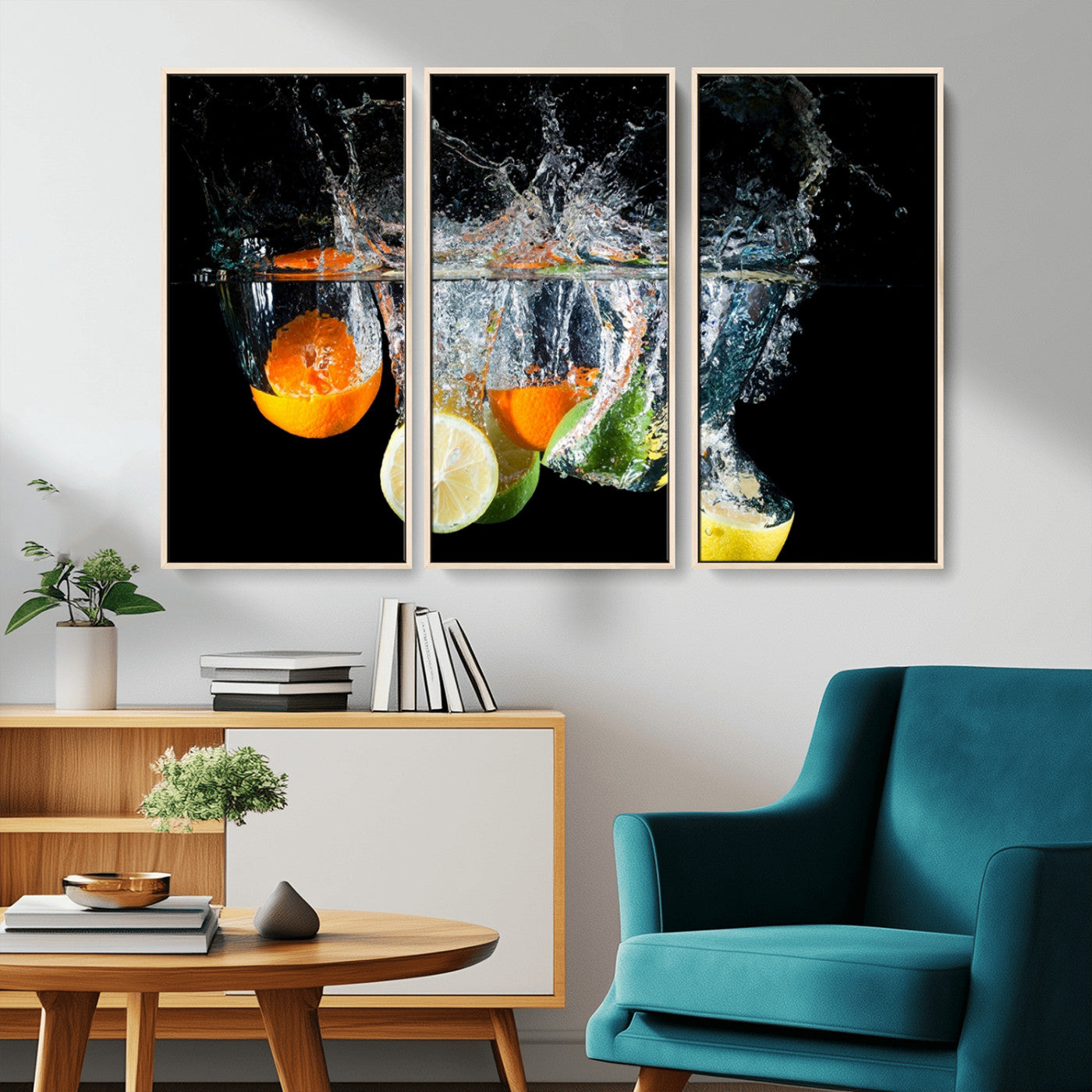 -Kitchen Wall Art, Kitchen Fruits Art Canvas Print