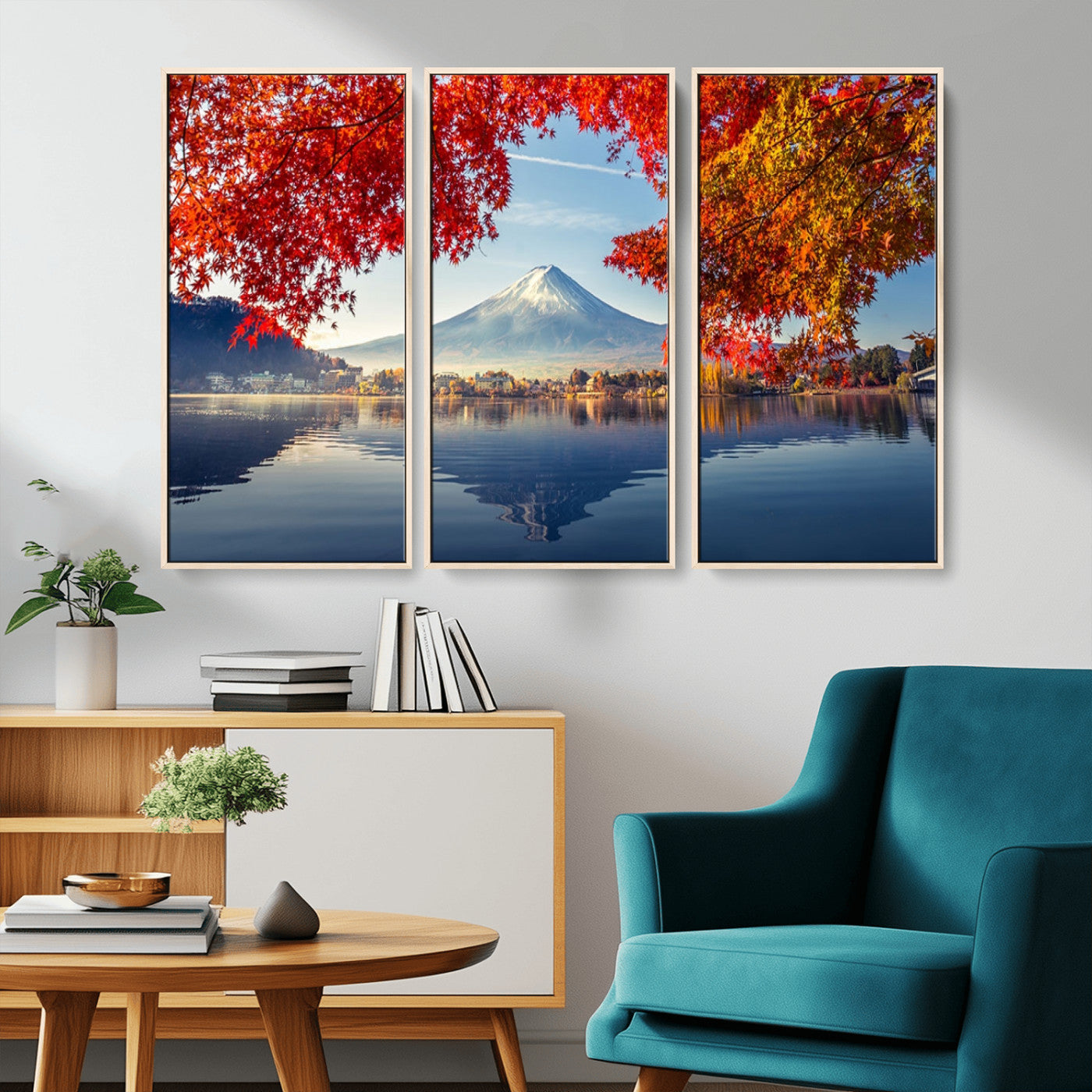 -Mount Fuji Canvas Wall Art Japan Autumn Mountain Canvas Print Wall Art