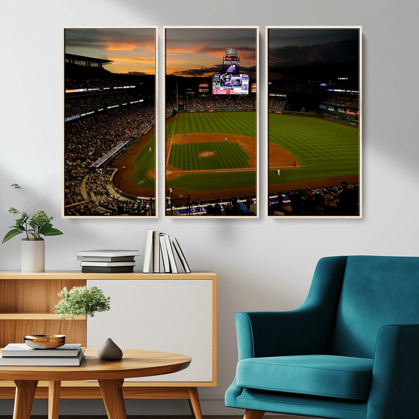 -Colorado Rockies Coors Field Wall Art Canvas Print - MLB Baseball Stadium