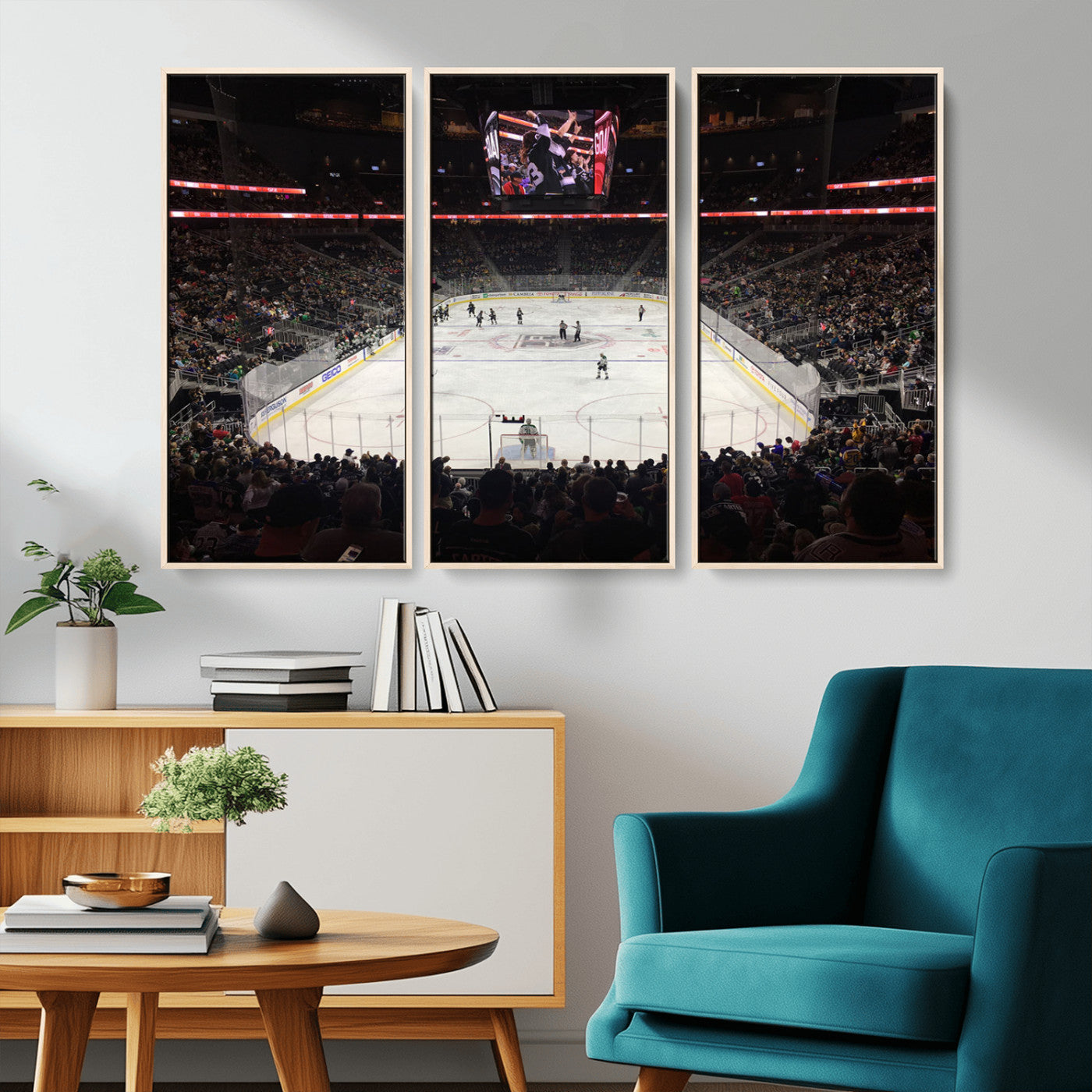 -T Mobile Arena Paradise Nevada Vegas Golden Knights Ice Hockey Stadium Canvas Print Wall Art