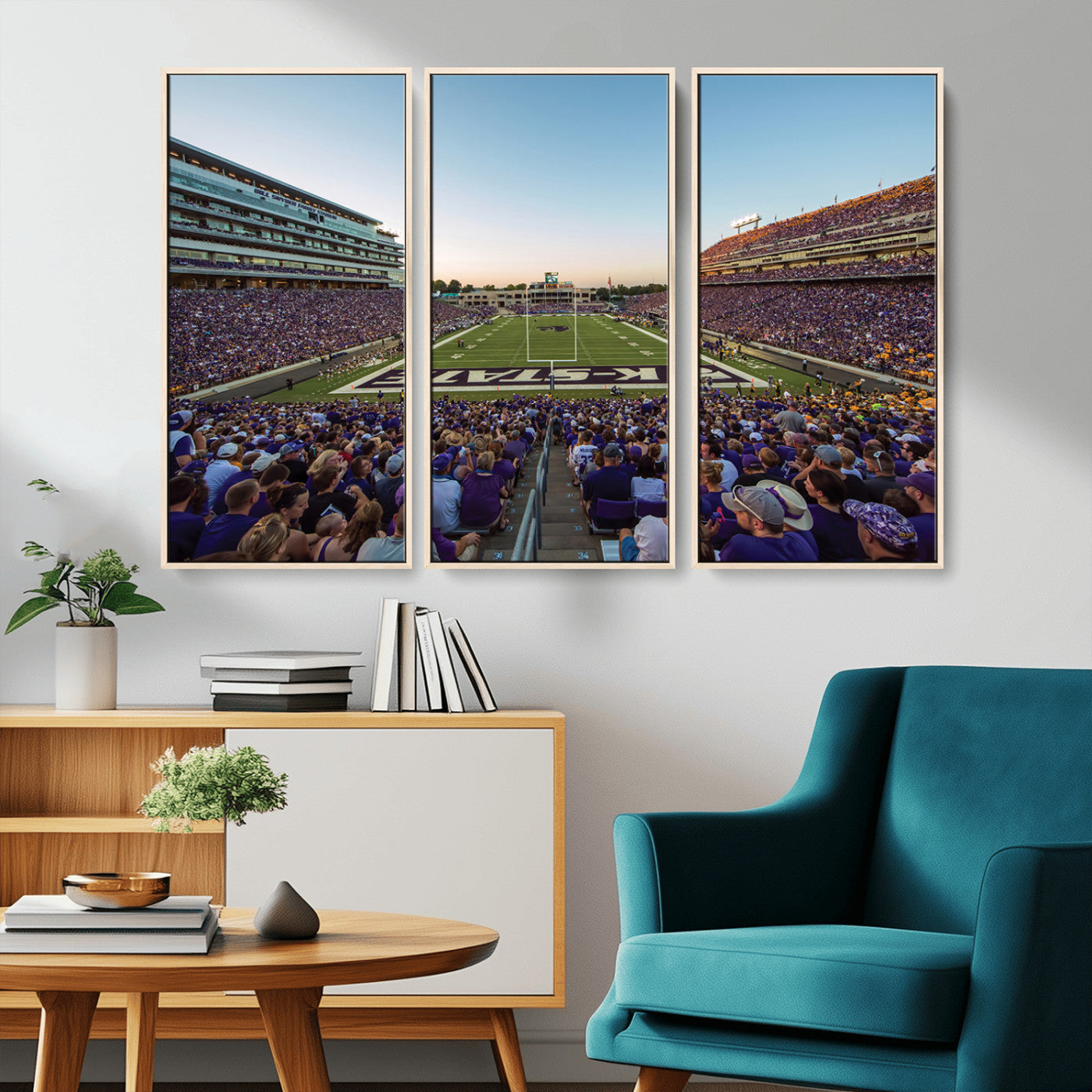 82792-MGV-CV-36X24-Kansas State University Wildcats Football Team Print - Manhattan Bill Snyder Family Football Stadium