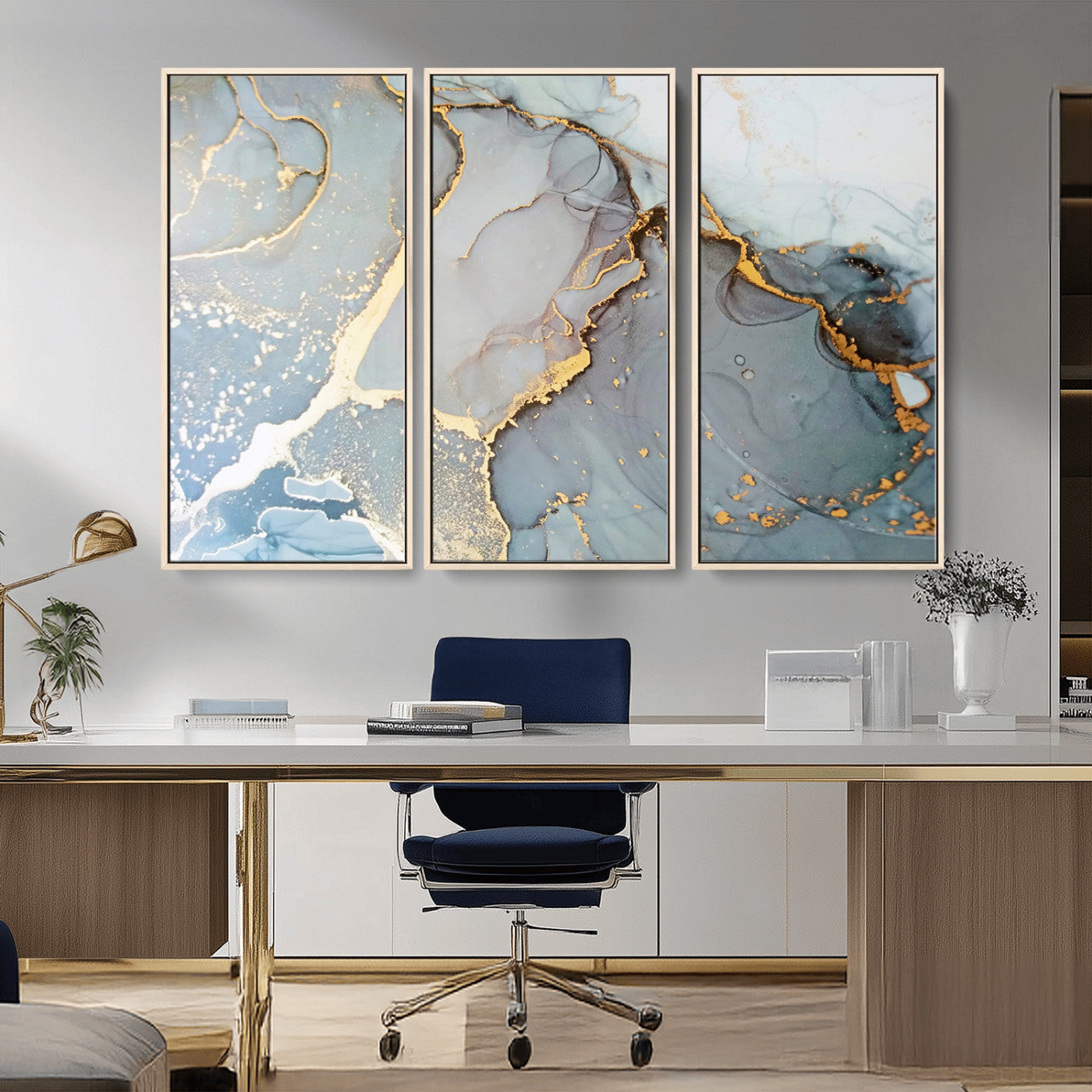 86878-MGV-CV-36X24-Large Abstract Marble Wall Art Canvas Print for Living Room and Farmhouse Decor