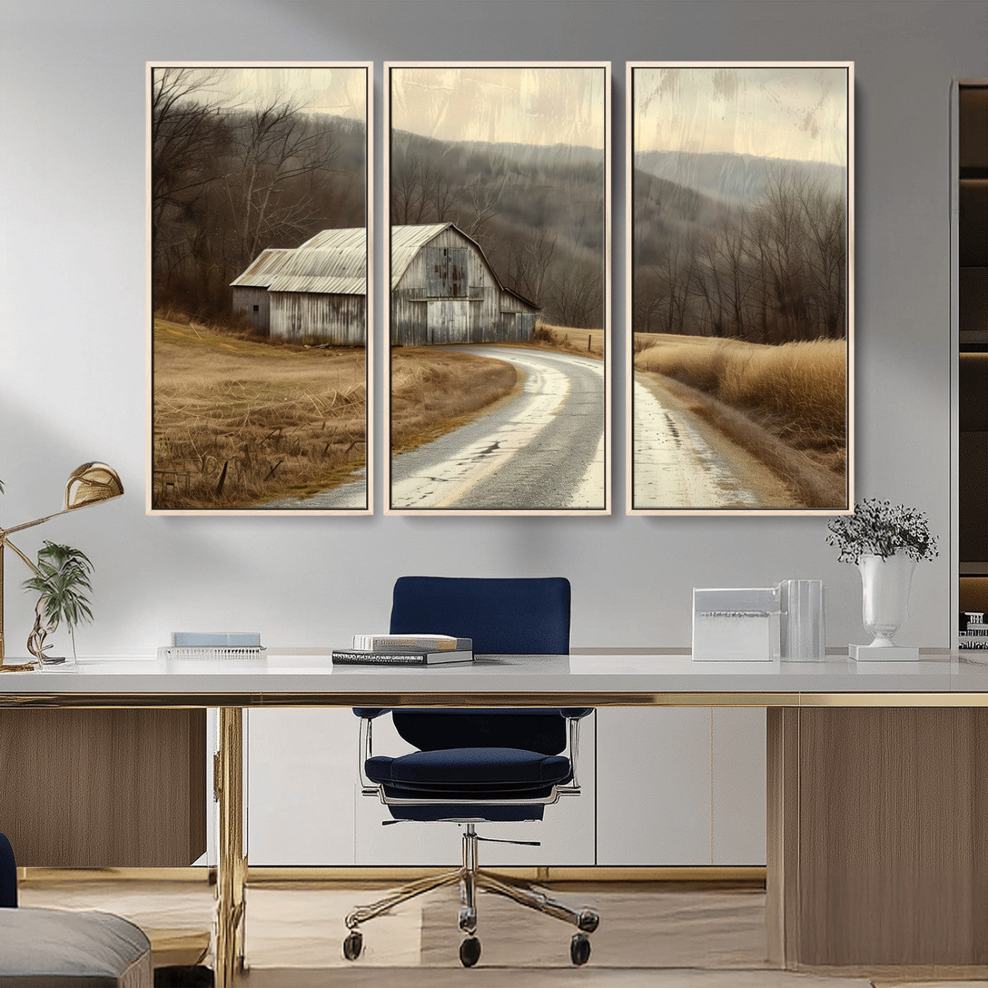 10376-MGV-CV-36X24-Vintage Barn for Farmhouse Wall Decor Canvas Print