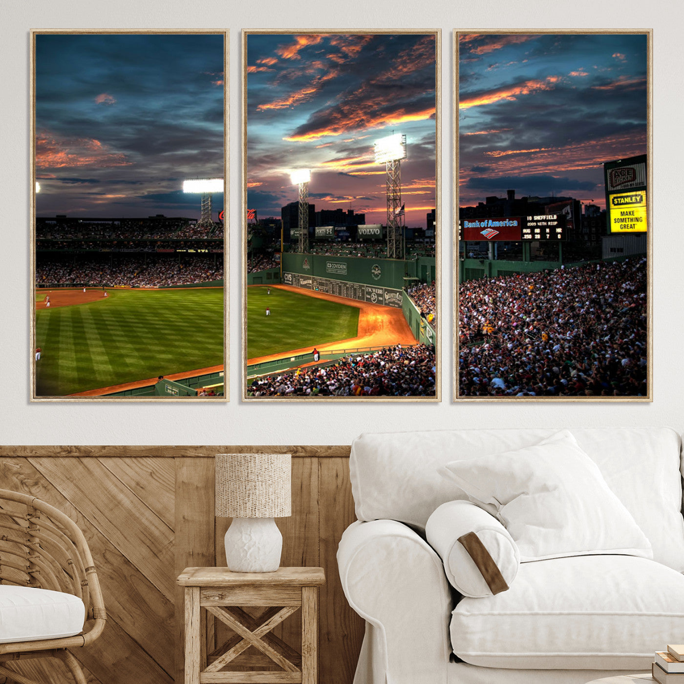 -Fenway Park Wall Art Canvas Print | Large Baseball Stadium Canvas Print for Boston Red Sox Fans |