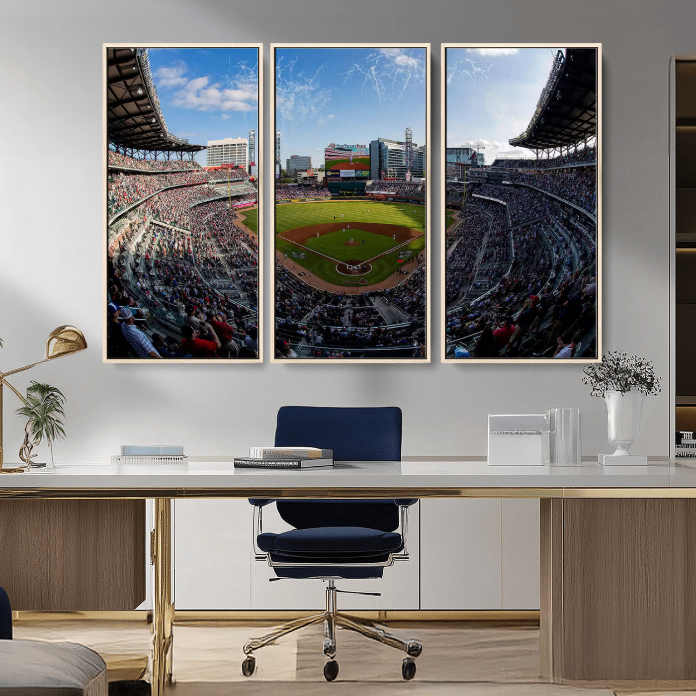78608-MGV-CV-36X24-Truist Park Stadium Canvas Wall Art - Atlanta Braves Game Day Exclusive Decor
