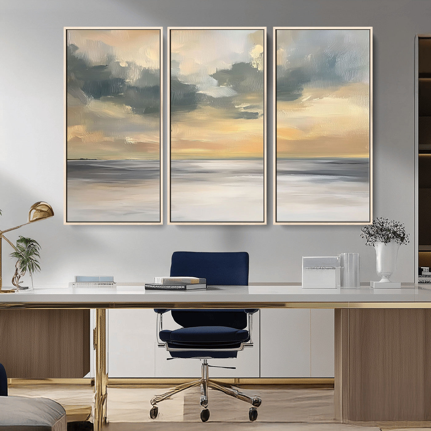45544-MGV-CV-36X24-Modern Coastal Artwork with Vibrant Abstract Ocean Waves Wall Art Canvas Print for Contemporary
