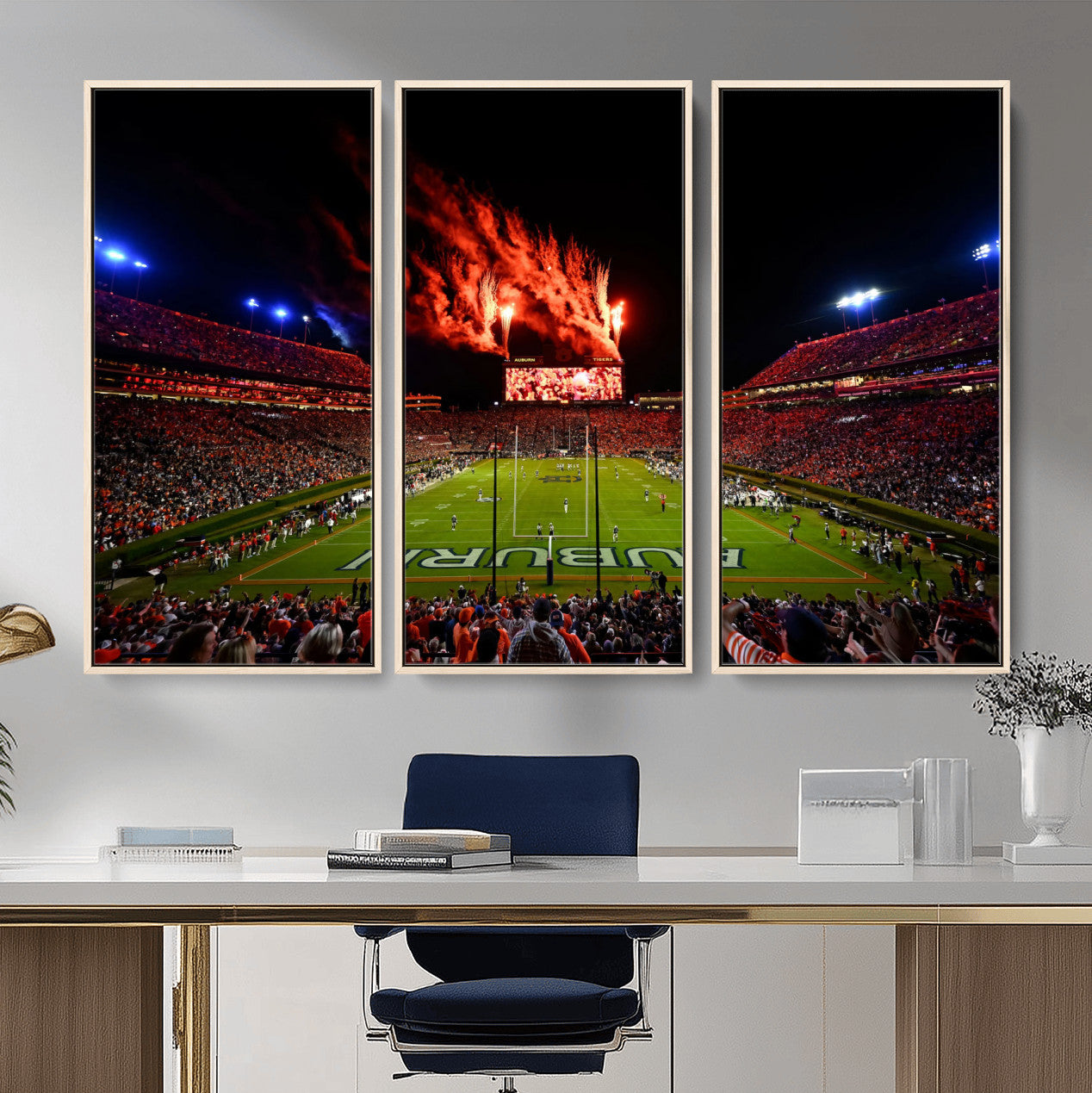 59046876-MGV-CV-36X24-Jordan-Hare Stadium Wall Art Canvas Print, Football Stadium Aerial View, College Sports Art for Man Cave or Game Room (Copy)