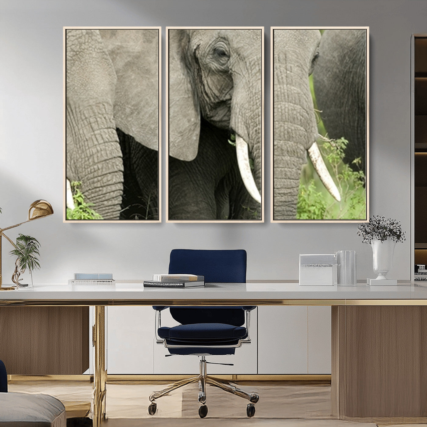 -Wild Elephant Wall Art Canvas Print
