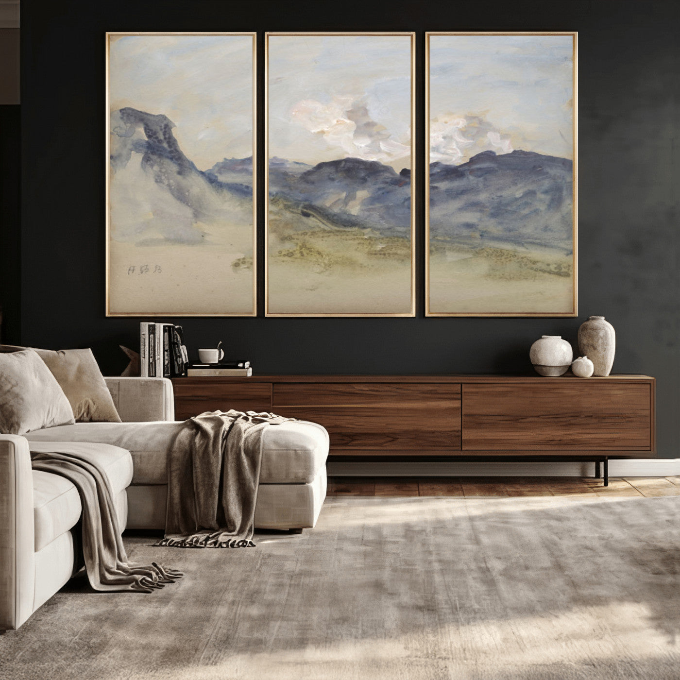 14644686-MGV-CV-36X24 - Alps Hercules Brabazon Brabazon Abstract Wall Art Canvas Print for Modern Home Decor