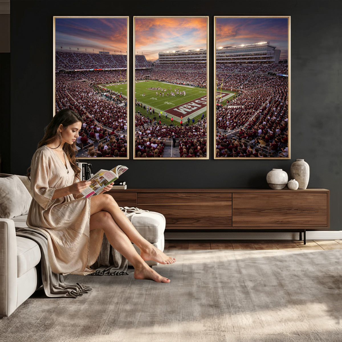 66624578-MGV-CV-36X24 - Stadium Wall Art Canvas Print