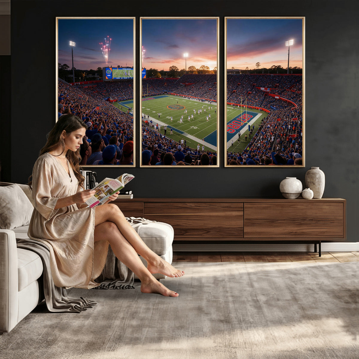 76151234-MGV-CV-36X24 - Stadium Wall Art Canvas Print