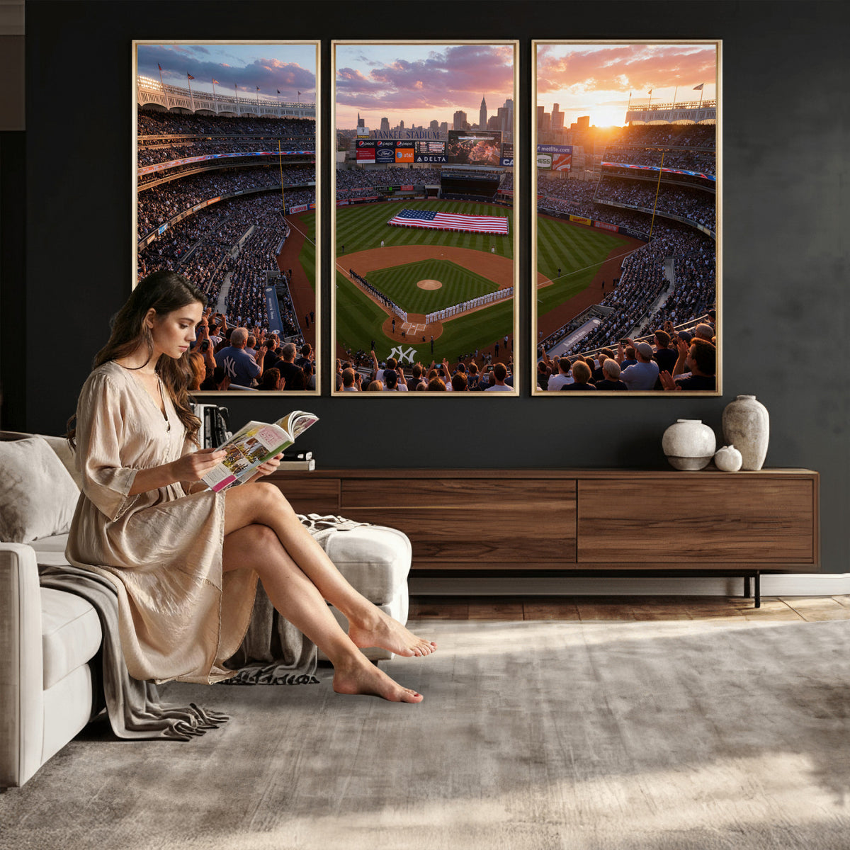 43632742-MGV-CV-36X24 - Stadium Wall Art Canvas Print
