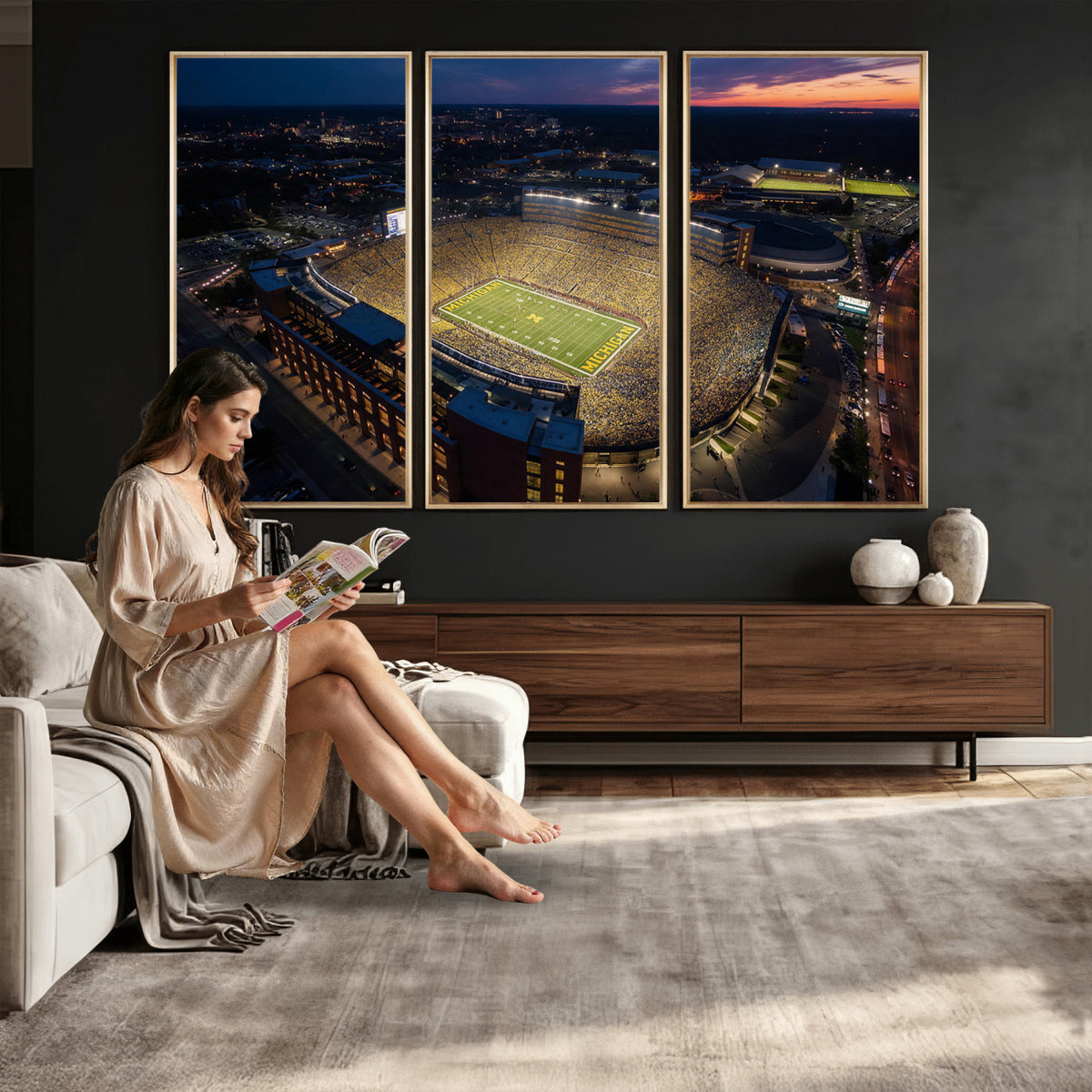 61127284-MGV-CV-36X24 - Stadium Wall Art Canvas Print