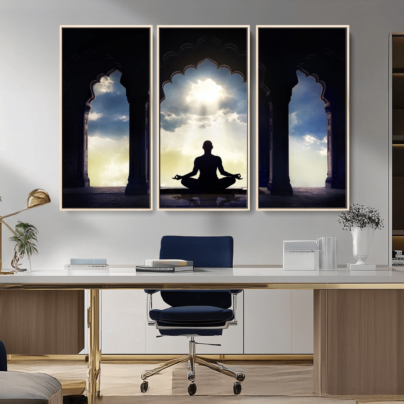 -Women and Yoga Wall Art Canvas Print