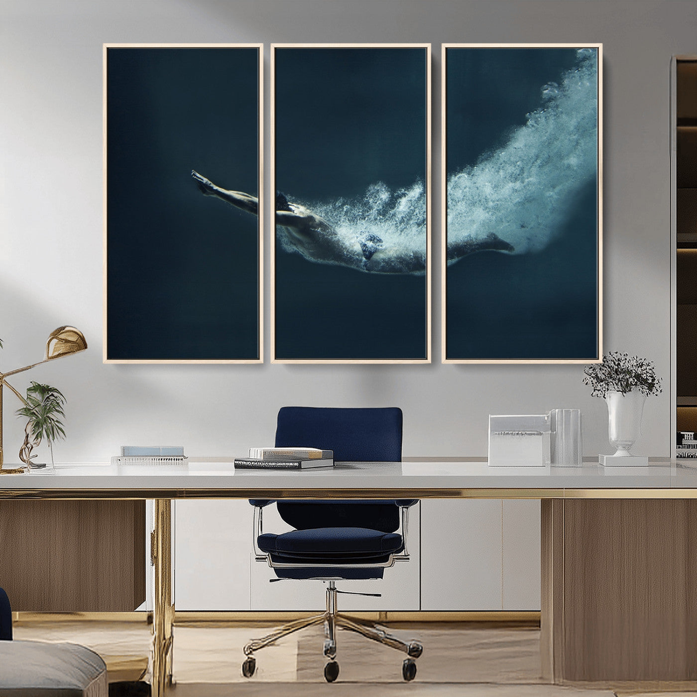 48463-MGV-FC-48X32-3P_Natural-Swimmer Wall Art Canvas Print