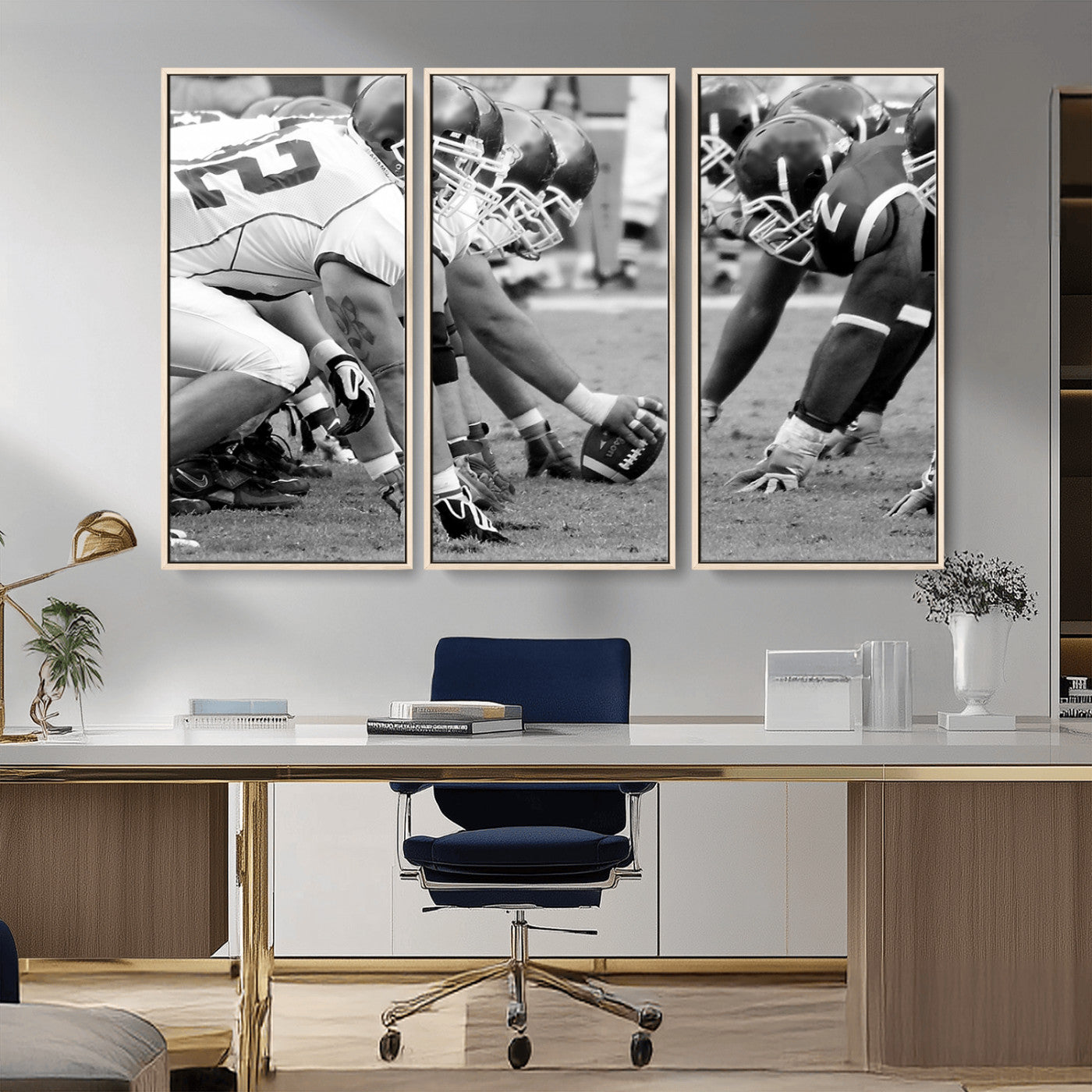 -American Football Player Wall Art Canvas Print