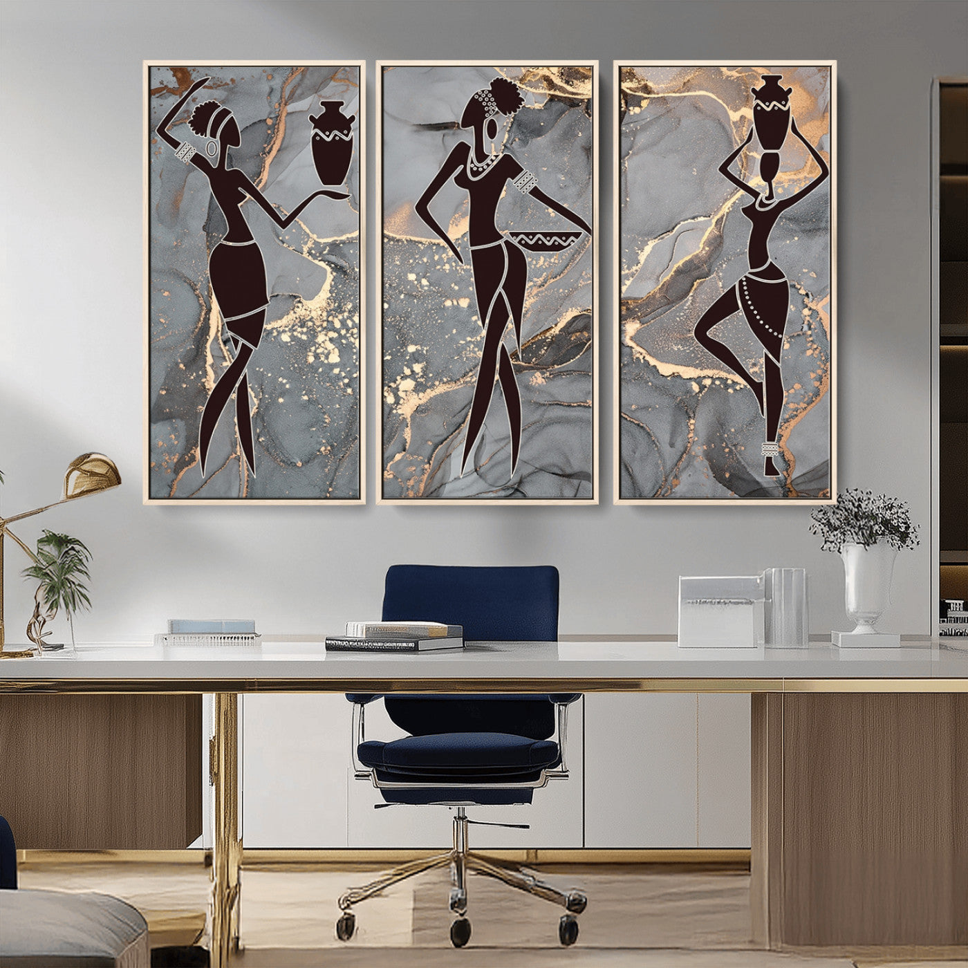 25097-MGV-CV-36X24-Abstract African Womens Art Canvas Print