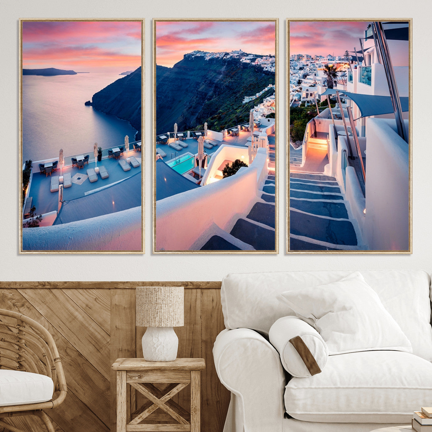 -Greece Santorini Wall Art Landscape Canvas Print