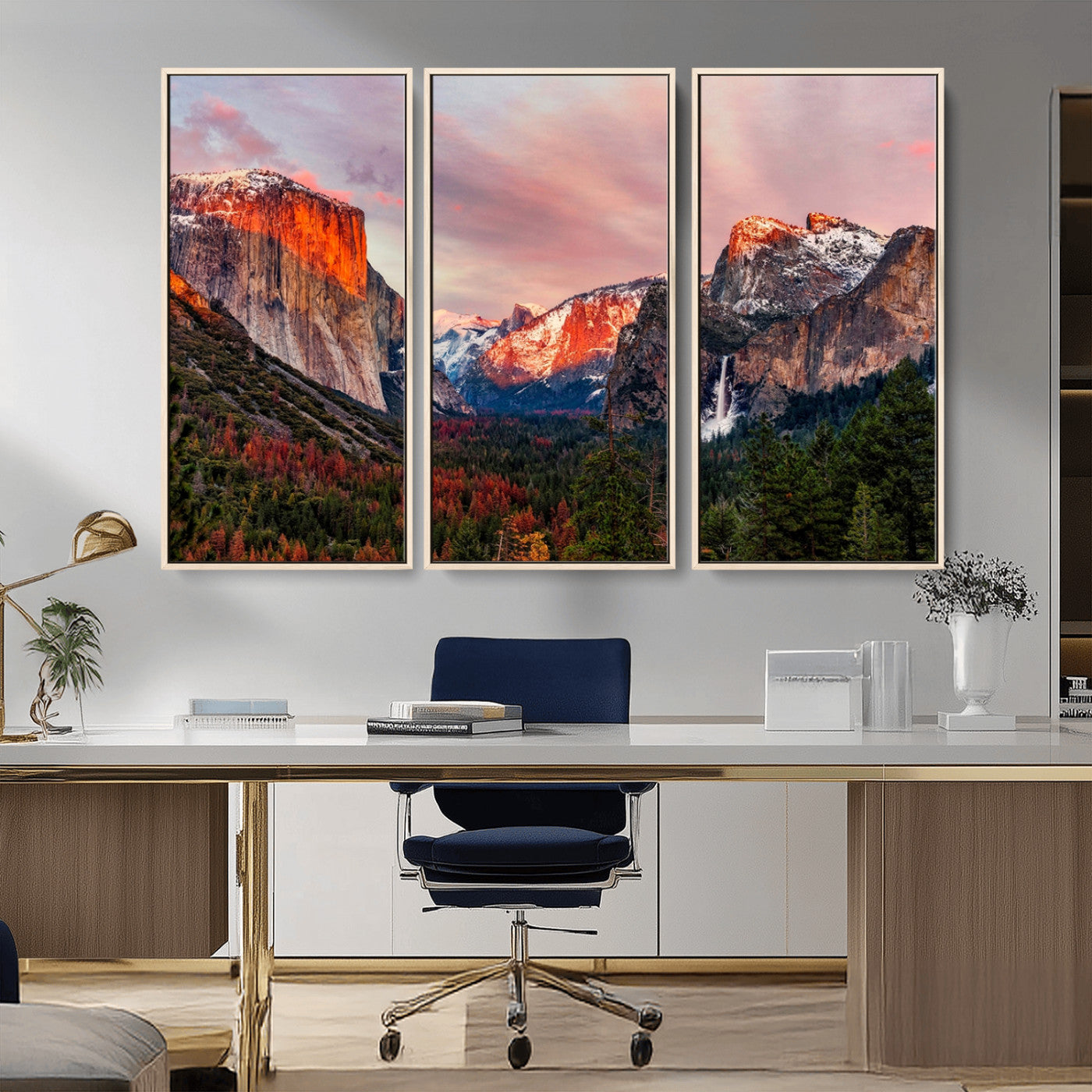 -Yosemite Half Dome Wall Art Canvas Print El Capitan