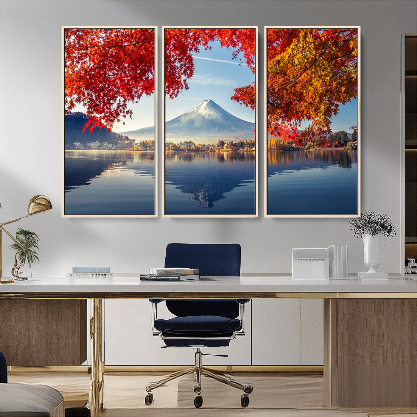 -Mount Fuji Canvas Wall Art Japan Autumn Mountain Canvas Print Wall Art